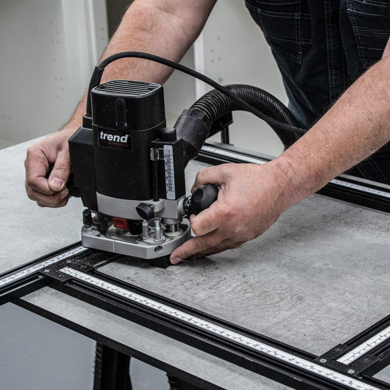 Trend Varijig Adjustable Router Template System, Precision Frame for Rectangular Recesses, Slots and Panel Work, 23.6 x 23.6 Inch Capacity, Dual Scale Guide, VARIJIG
