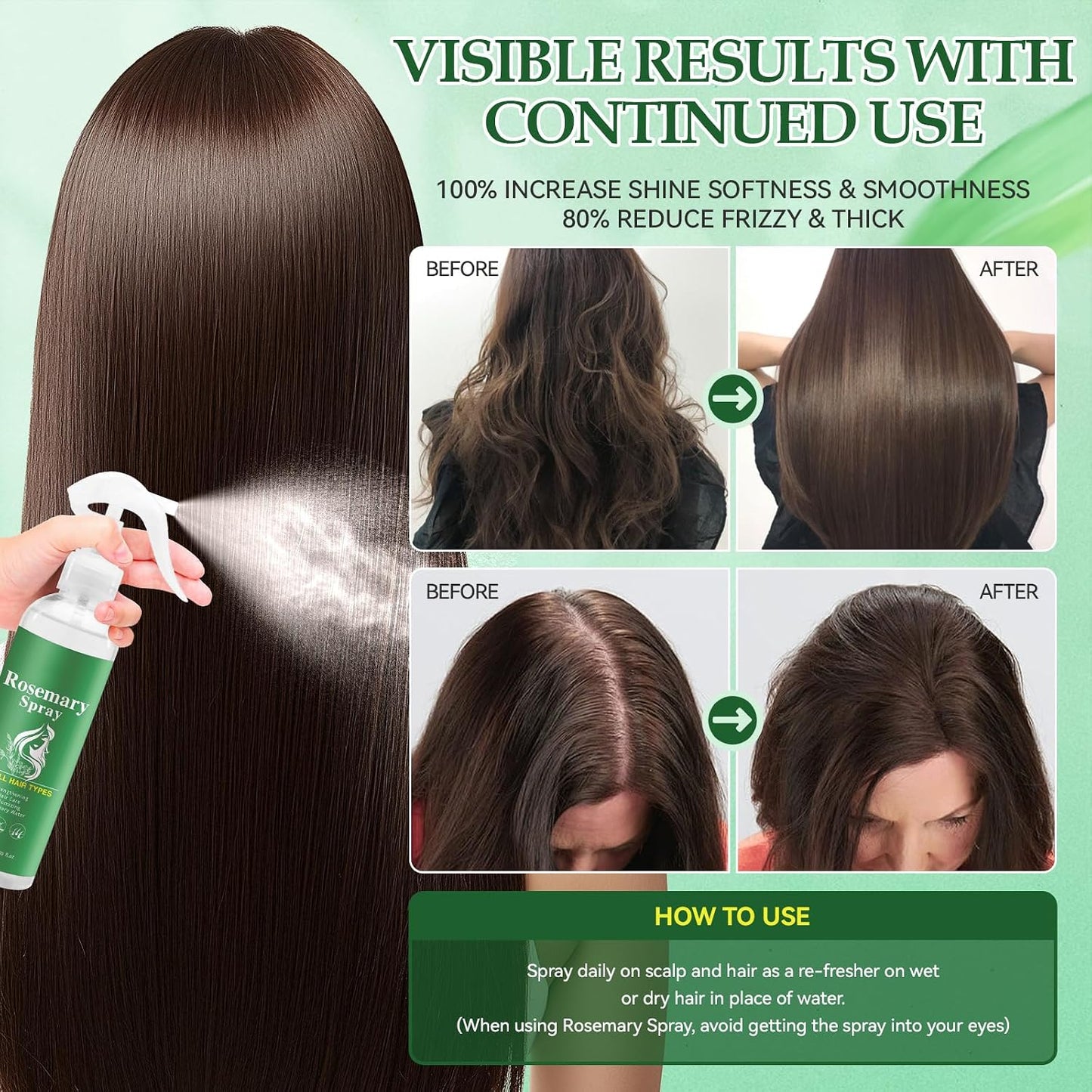 Raw Batana Oil Leave-In Conditioner Spray - Hair Growth & Nourishment | Rosemary, 3.38 fl oz