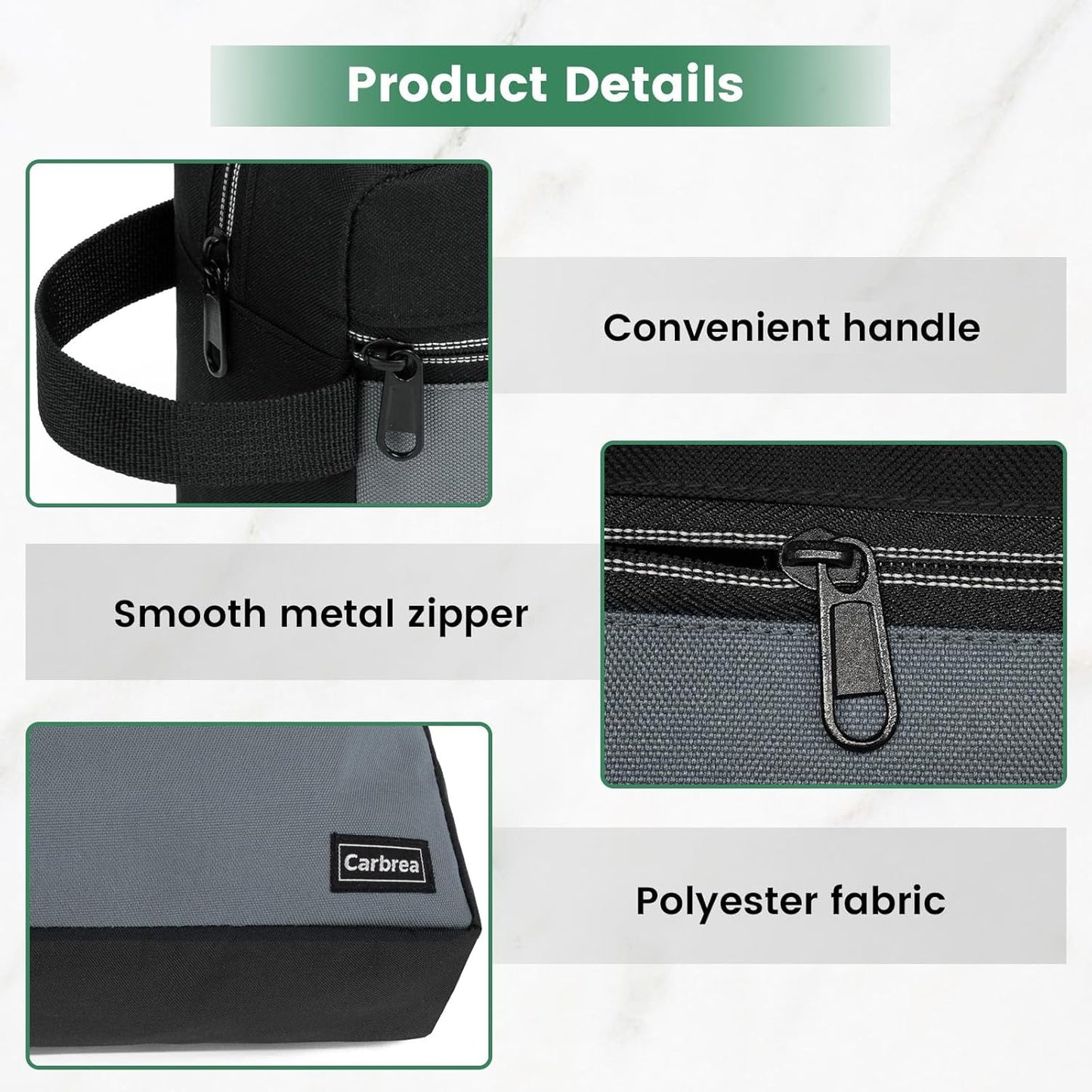 Travel Toiletry Bag - Compact Organizer for Cosmetics, Accessories & Gifts - Black