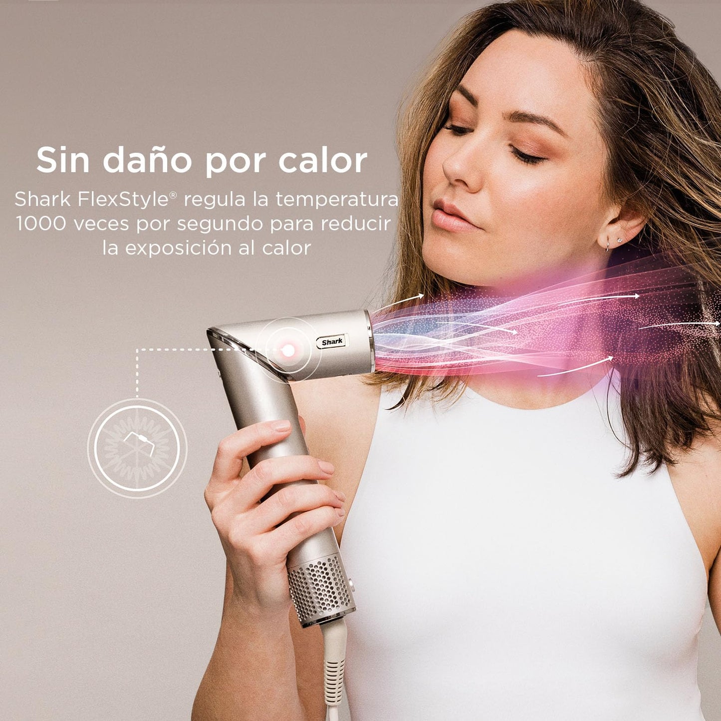Shark HD435 FlexStyle Air Styling & Drying System,Powerful Hair Blow Dryer & Multi-Styler with Auto-Wrap Curlers,Curl-Defining Diffuser,Oval Brush,&-Concentrator Attachment,Stone,(Pack of 2)