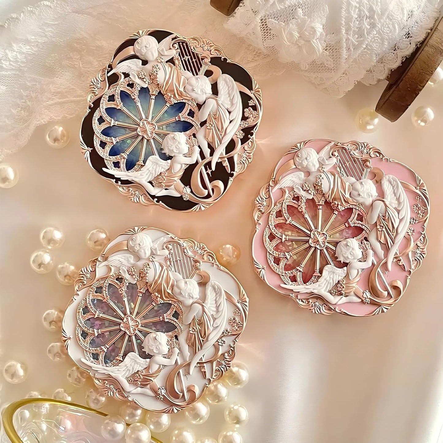 Little Angel Cream Blush & Swan Ballet Lip Gloss Set - Buildable, Blendable Makeup | Blush 04 Rose Ashes & Lipstick B04 Silver Moon