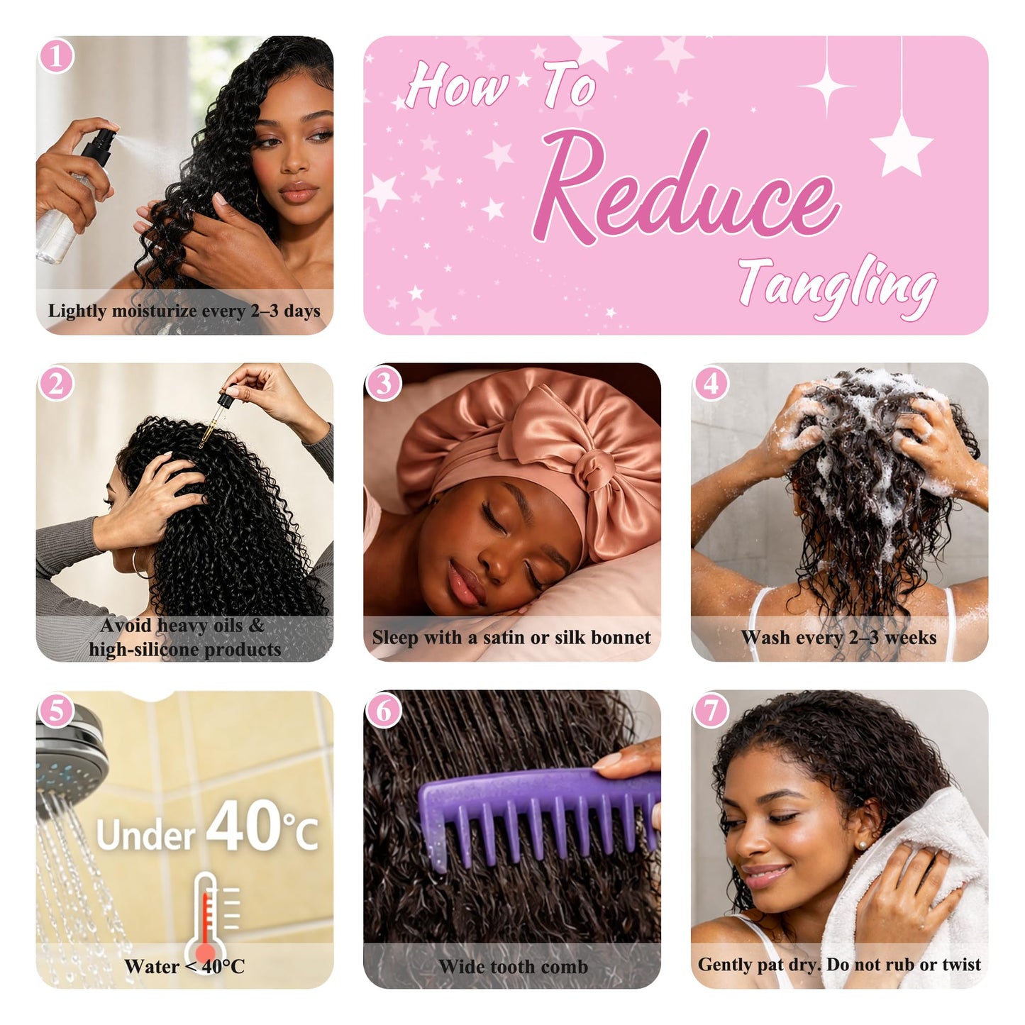 LADEMI Human Crochet Hair, Miracle Feather Crochet Hair Knotless Deep Wave
