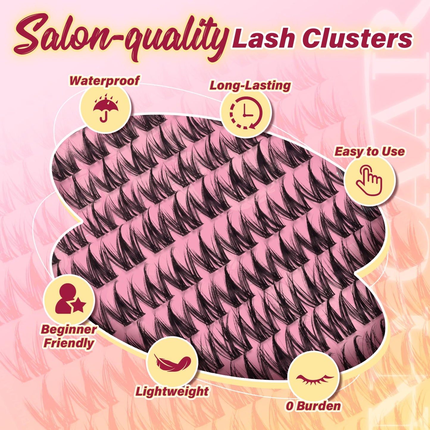 NYCAAR Lash Clusters Natural Look Manga Eyelash Clusters Anime 144pcs D Curl 8-18MIX Spiky Wispy Individual Lashes with Soft Thin Band Lash Extension(NY06,8-18MIX)
