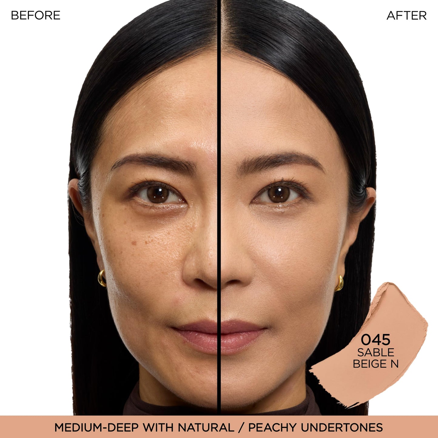 Lancôme Teint Idole Shape Stick, Multi-Use Foundation Stick, Concealer & Contour, Hydrating Medium to Full Coverage w/Natural Matte Finish, All Skin Types, 45 Sable Beige Neutral