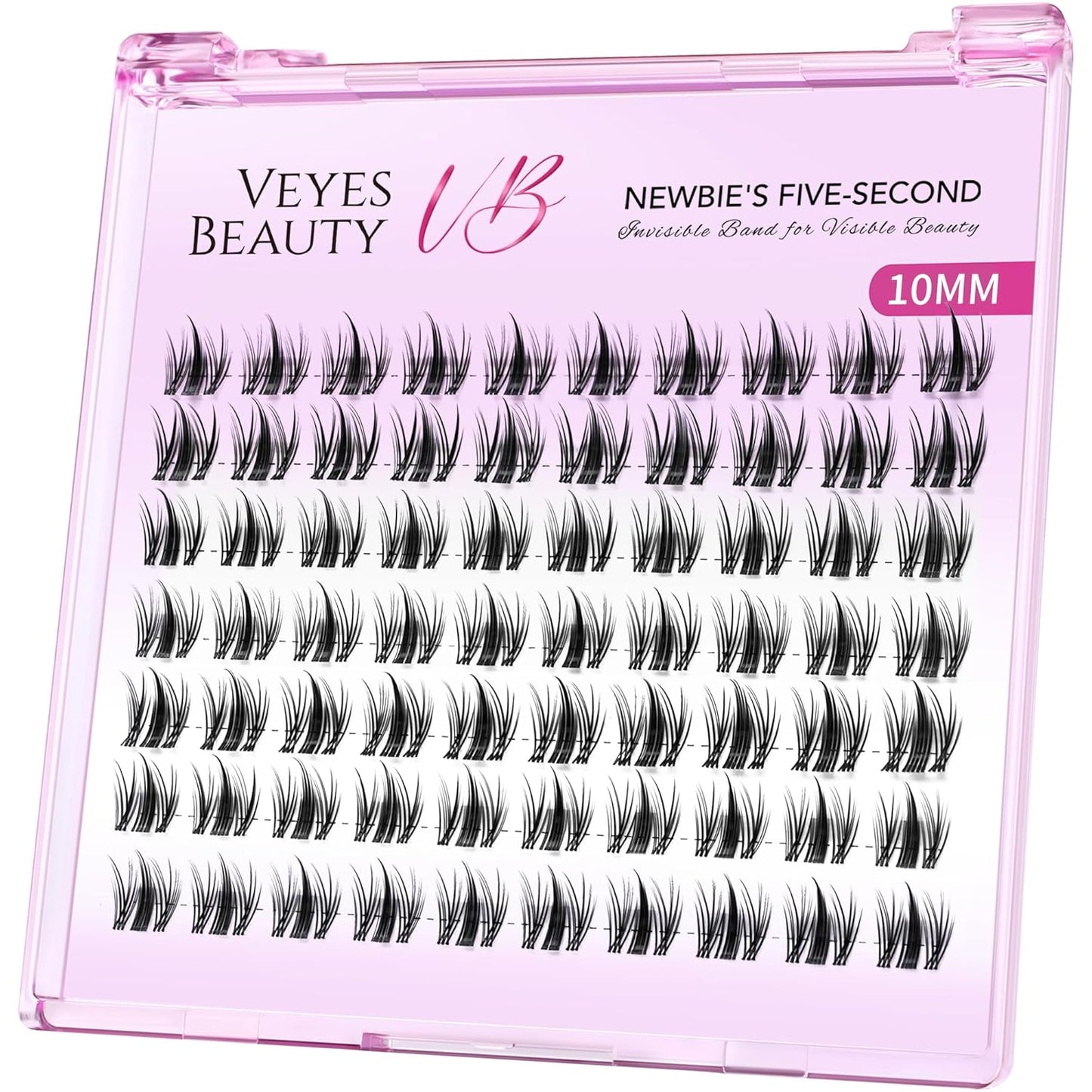 Brown Manga Lash Clusters - DIY Individual Eyelash Extensions with Thin Invisible Band | 8-18mm Mixed Lengths for Easy Self-Application