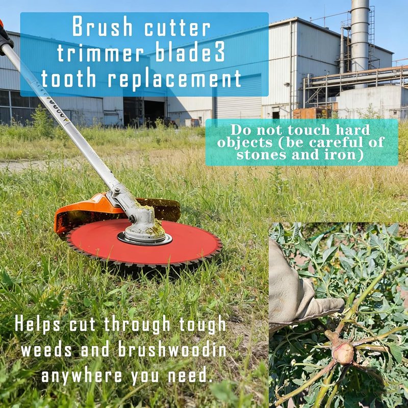 Carbide Tipped Brush Cutter Blades - 9" x 36 Teeth with Adapter Kit | 2PCS for Weed Eaters & Trimmers