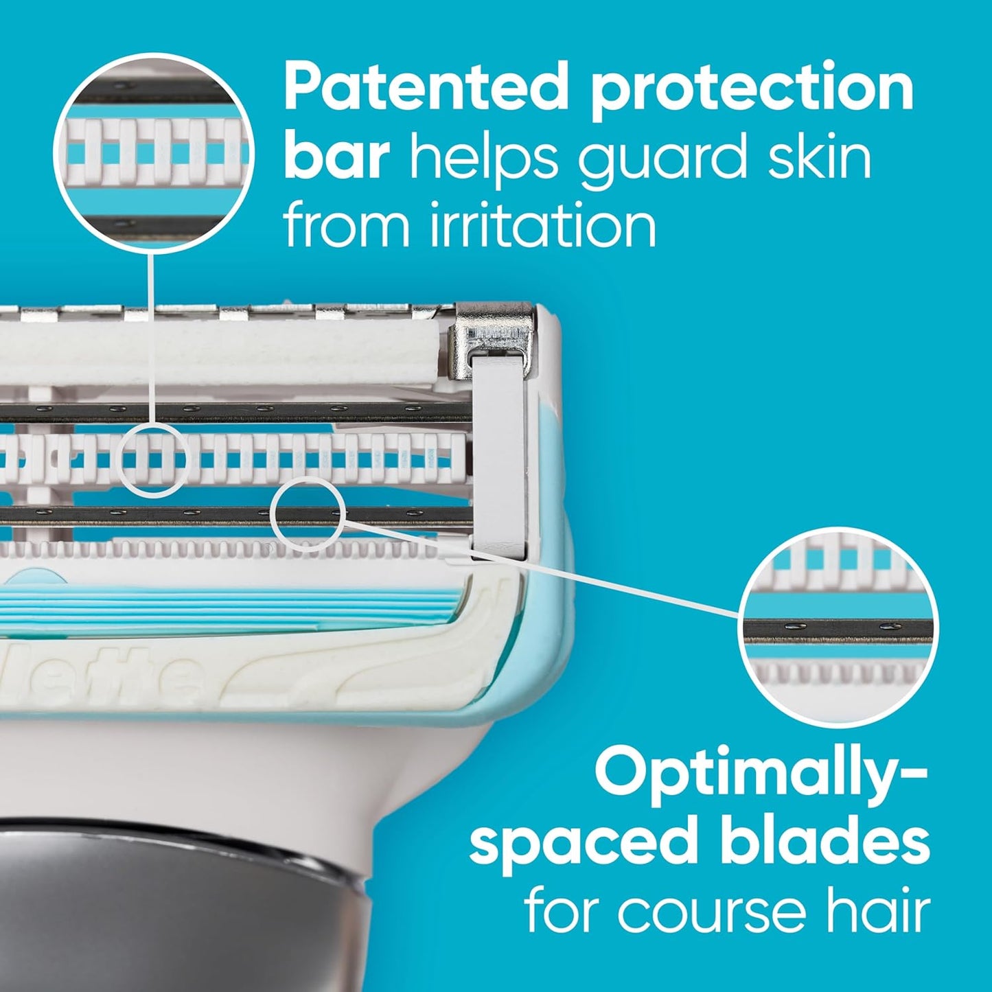 Gillette Venus Shaving Set for Pubic Hair & Skin - Women's Razor with 1 Handle, 2 Blade Refills & Cleanser