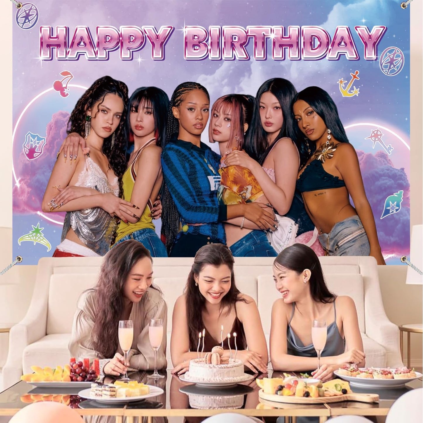 Birthday Decorations Banner - Music Theme Backdrop 5x3Ft | Perfect for Photo Booths & Celebrations
