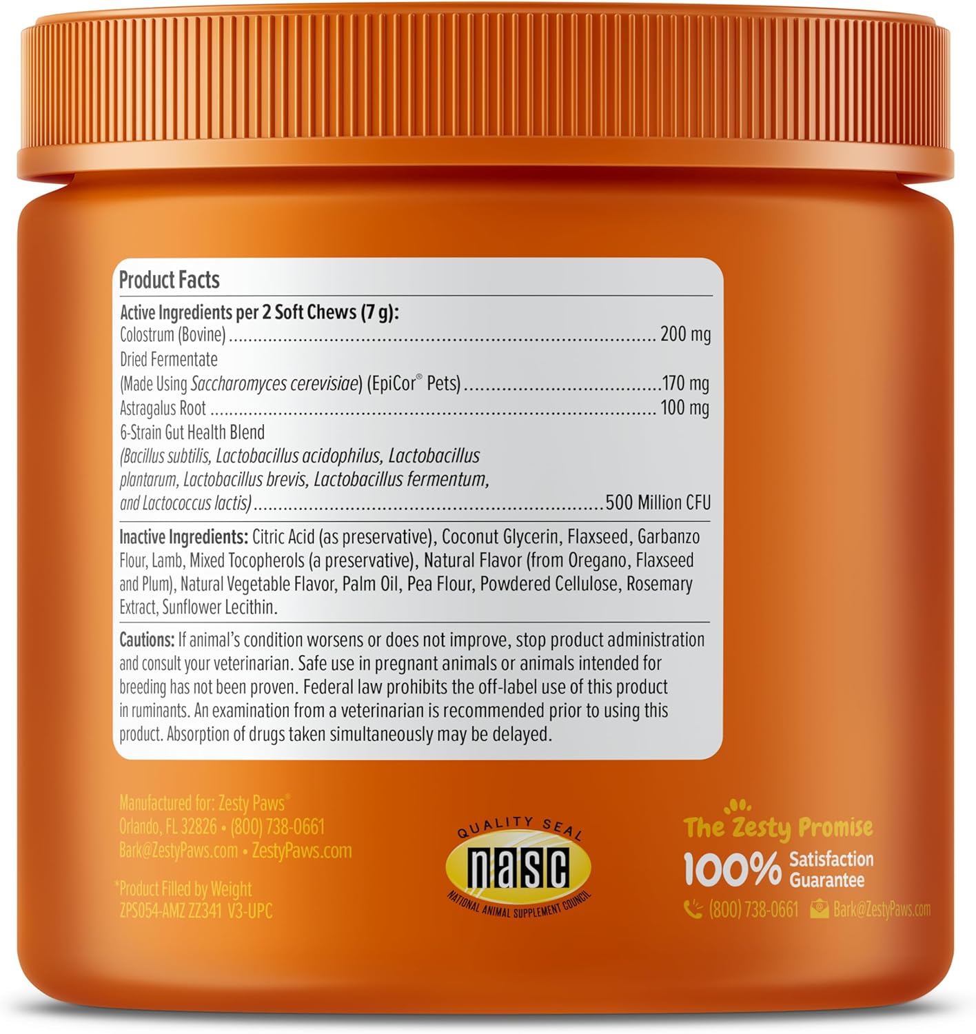 Zesty Paws Allergy Immune Bites - Dog Allergy Chews for Itchy Skin & Ears | Lamb Flavor, 90 Count