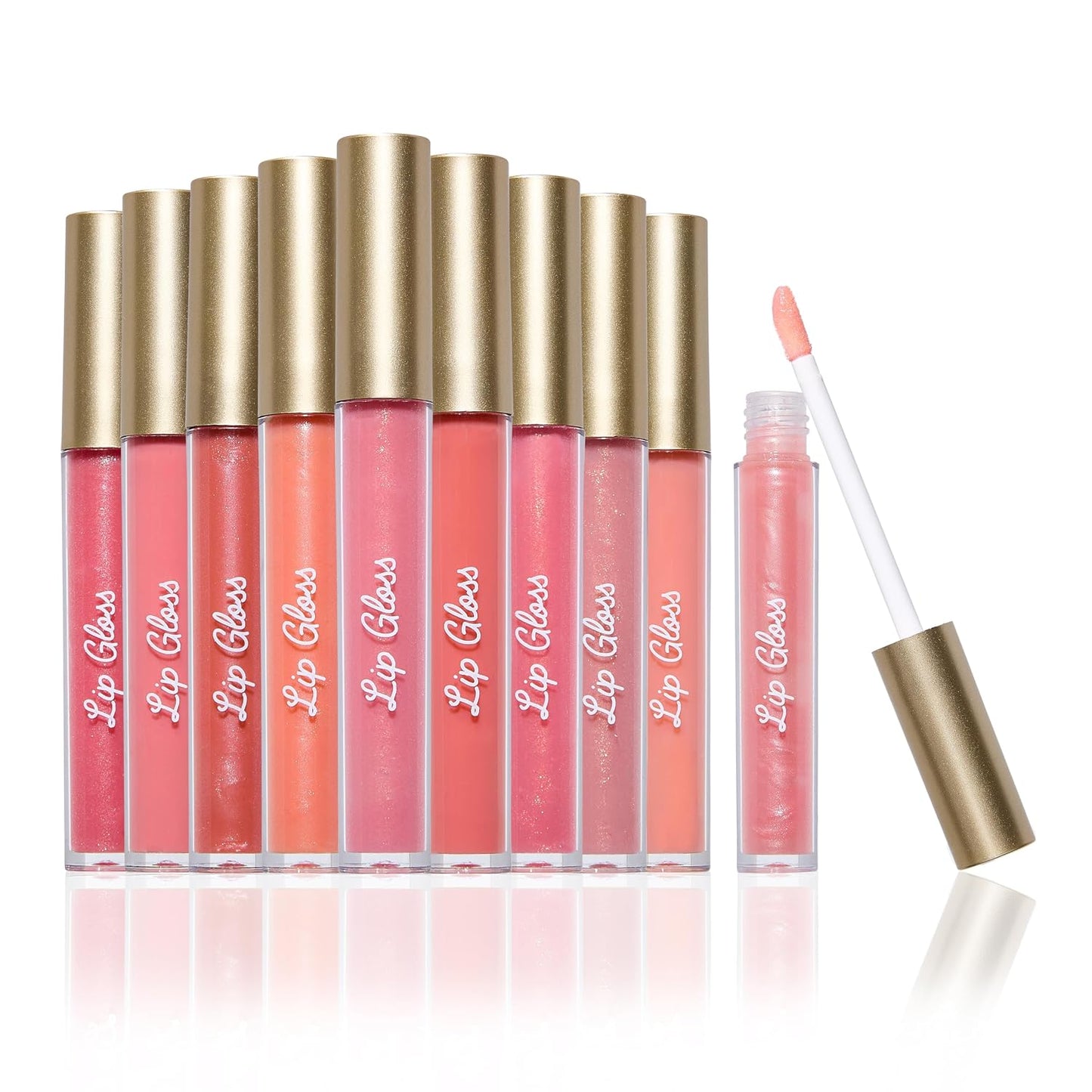 Beauty Concepts Lip Gloss Collection - Shimmering Glossy Lip Makeup Set for Radiant Finish | Neutral Shades