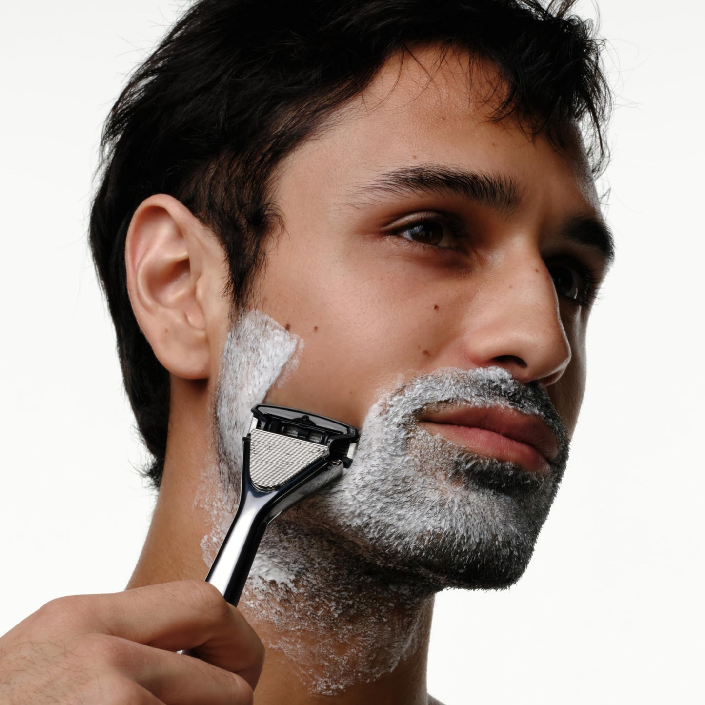 House of Atlas, Razors for Men - Mens Razors for Shaving with Handle, 2 Razor Blade Refills, & Shower Hook, Precision Trim Edge, Smooth Close Shave, Reusable Razor for Men, Gunmetal