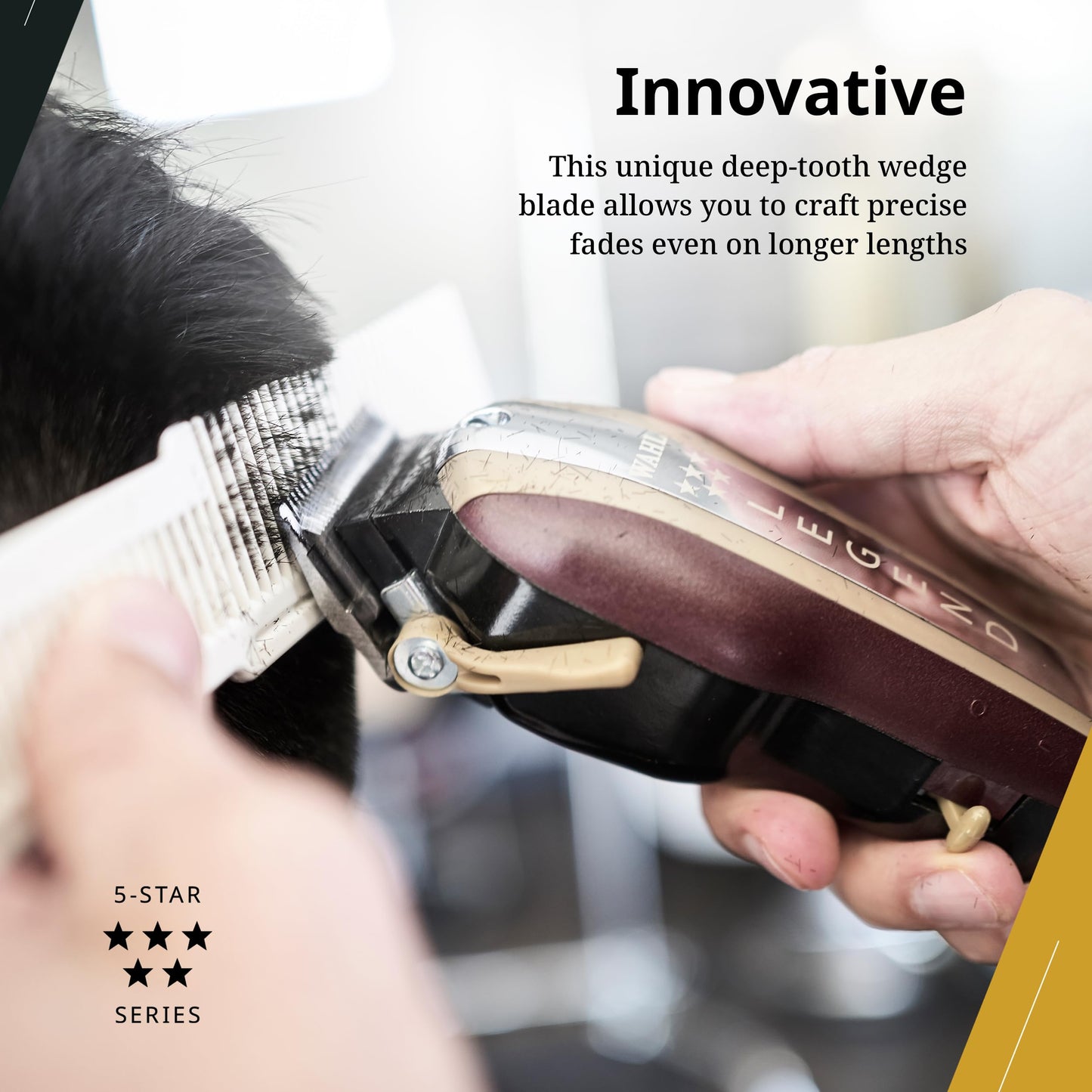 Wahl Professional Wedge Blade, High-Precision Replacement for Hair Clippers, Stainless Steel, Fits 5-Star Legend