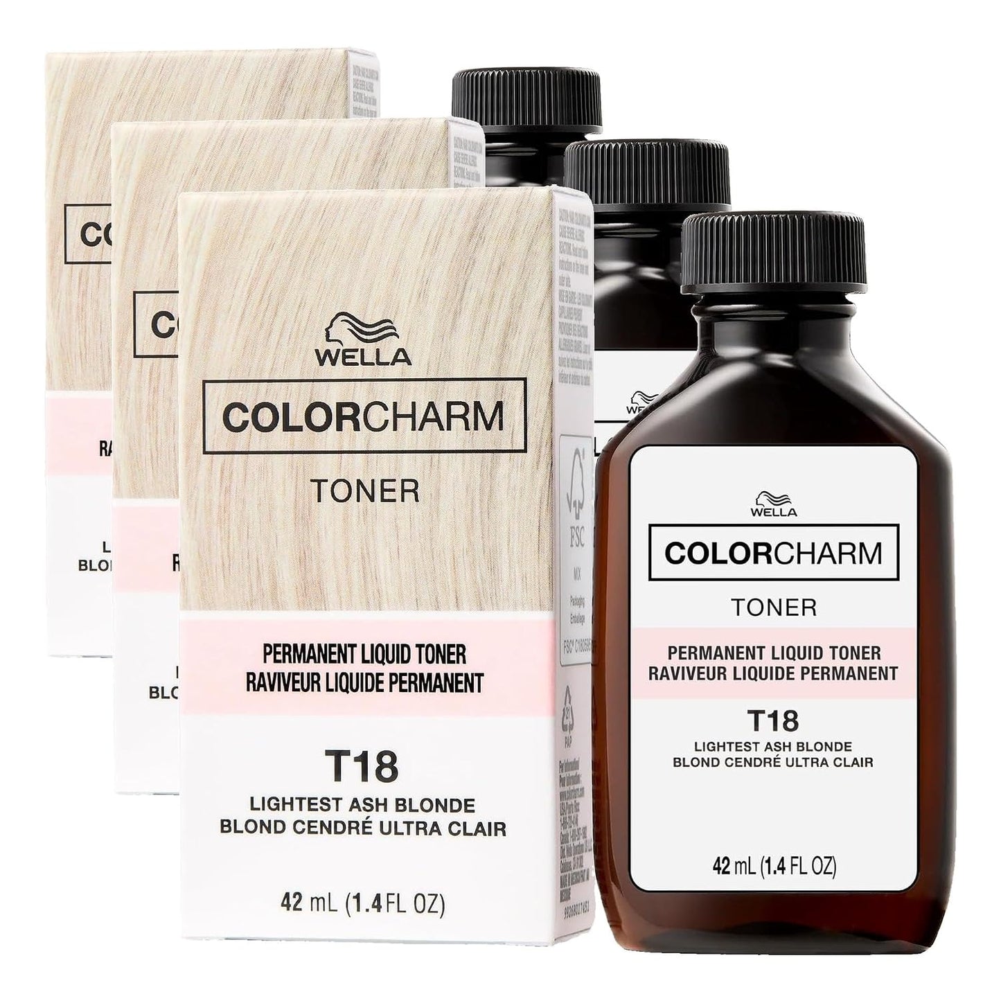COLORCHARM Permanent Liquid Hair Toners - Neutralize Brass for Healthy Blondes | Vegan & Paraben-Free