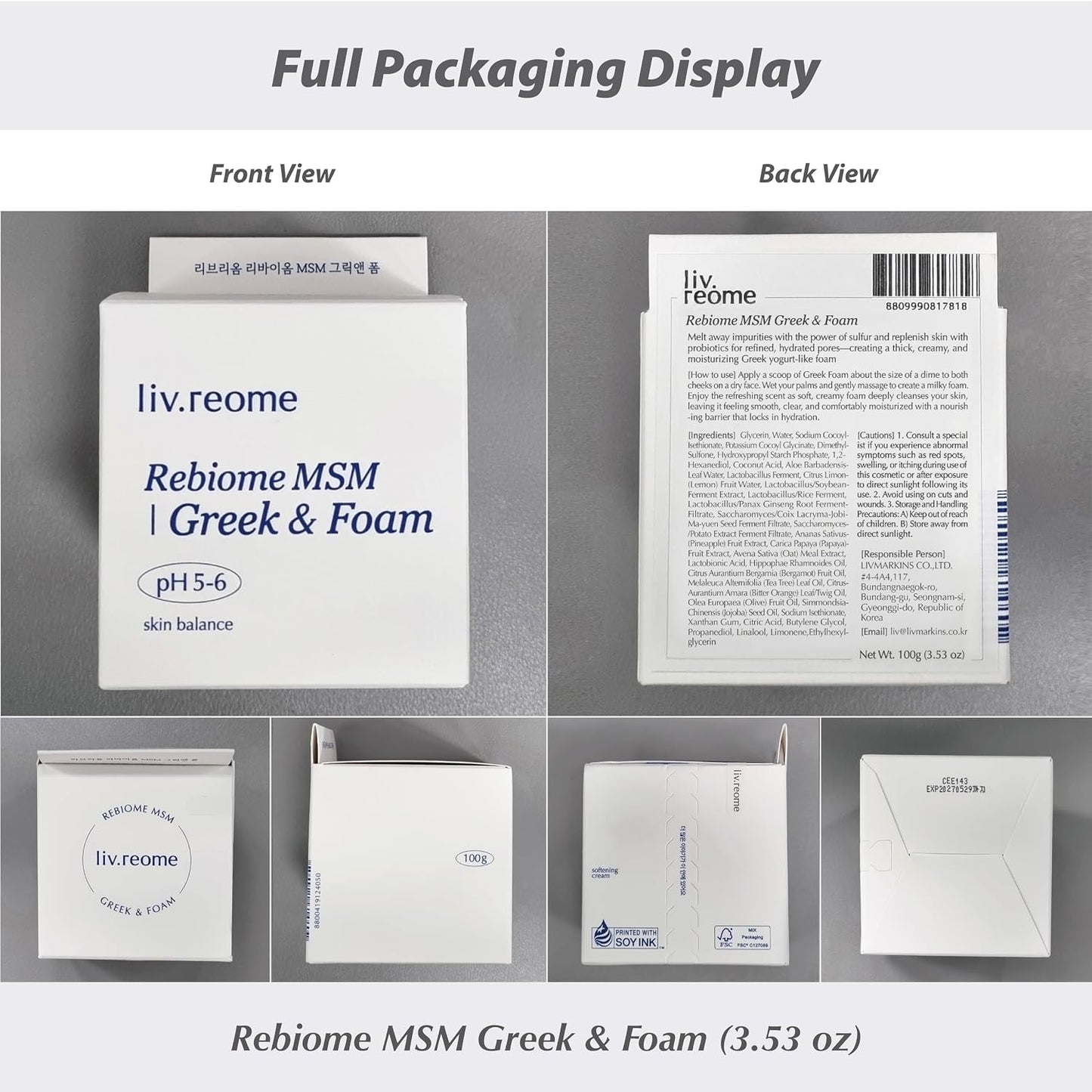MSM Sulfur Deep Pore Cleanser - Gentle Low pH Face Wash for Sensitive Skin | Pore Reset Formula