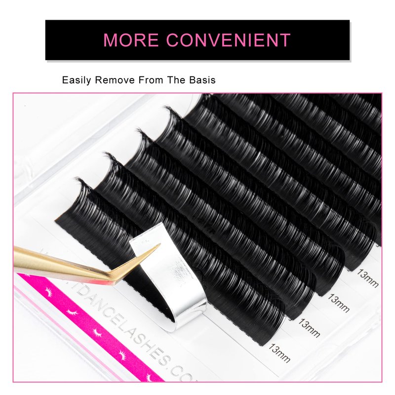 TDANCE Lash Extension Matte Black Eyelash Extension C CC D DD J B L Curl Volume & Classic Lash Extensions 0.03-0.18mm Thickness Professional Salon Use(0.18-CC,8-15 mm)