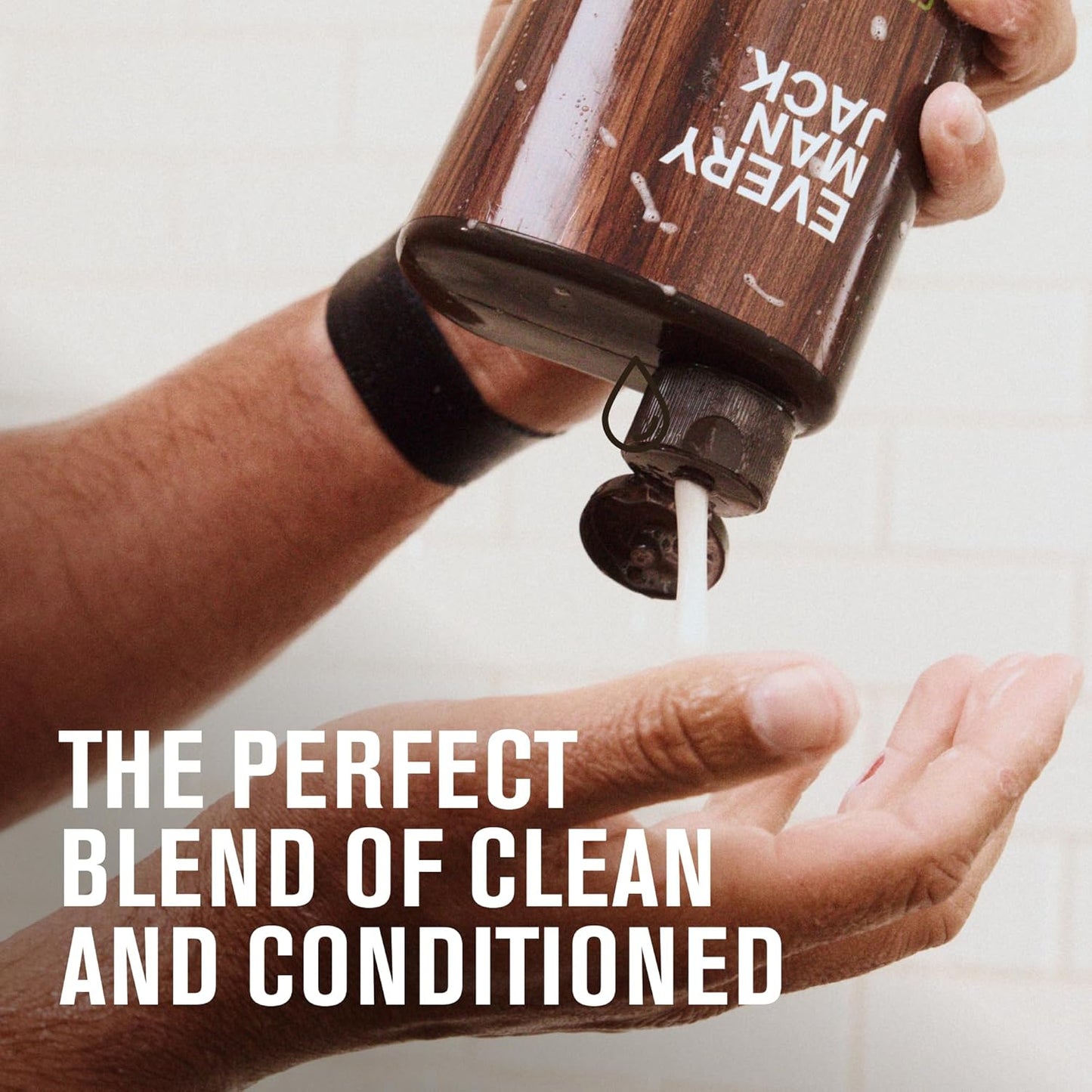 Every Man Jack 2-in-1 Shampoo & Conditioner for Men - Nourishing Amber & Sandalwood | Cruelty-Free | 24oz