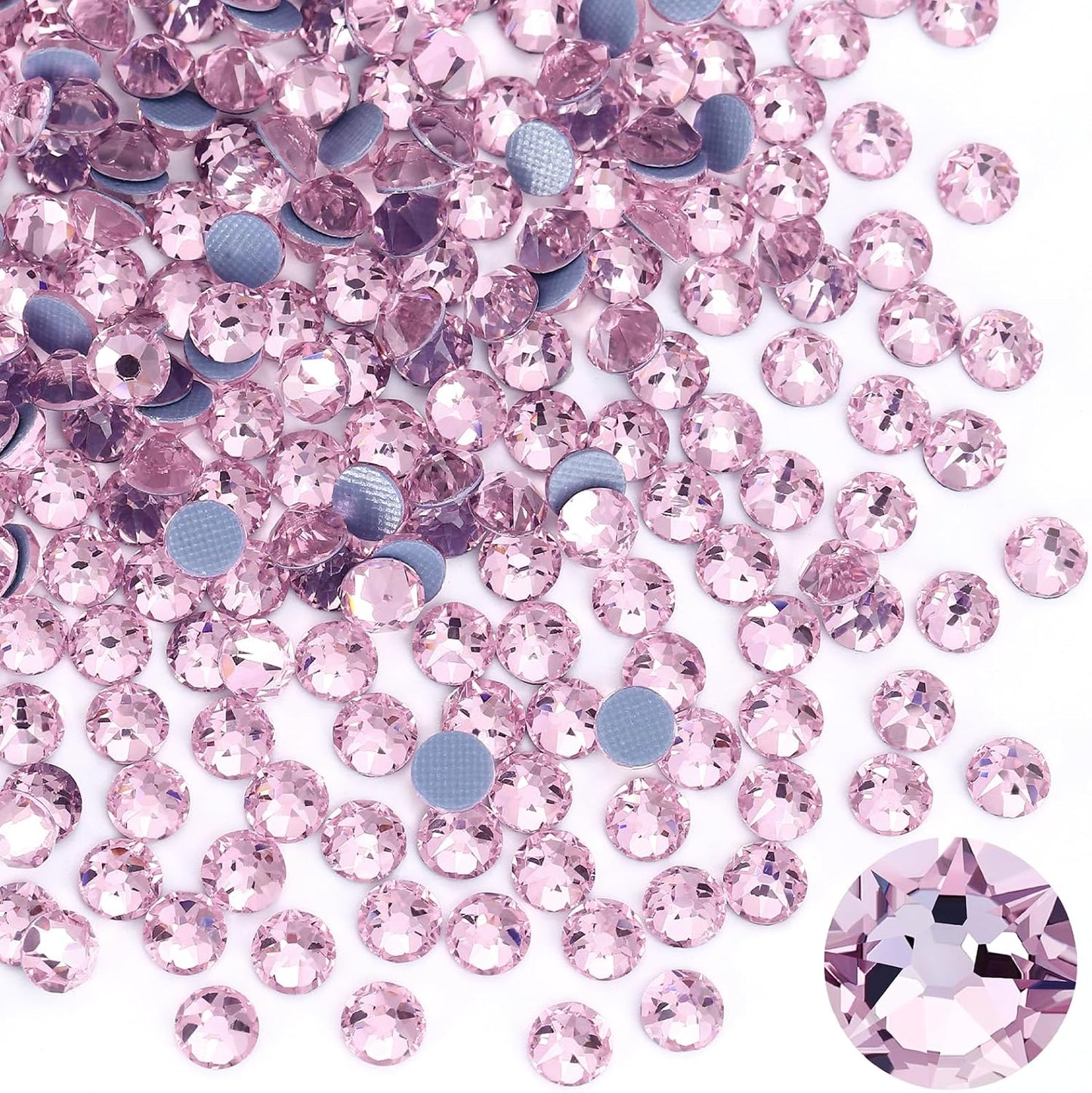 Hotfix Rhinestones - 144pcs Crystal AB Round Iron-On Gems for Fabric Crafting | SS40 (8.3-8.6mm)