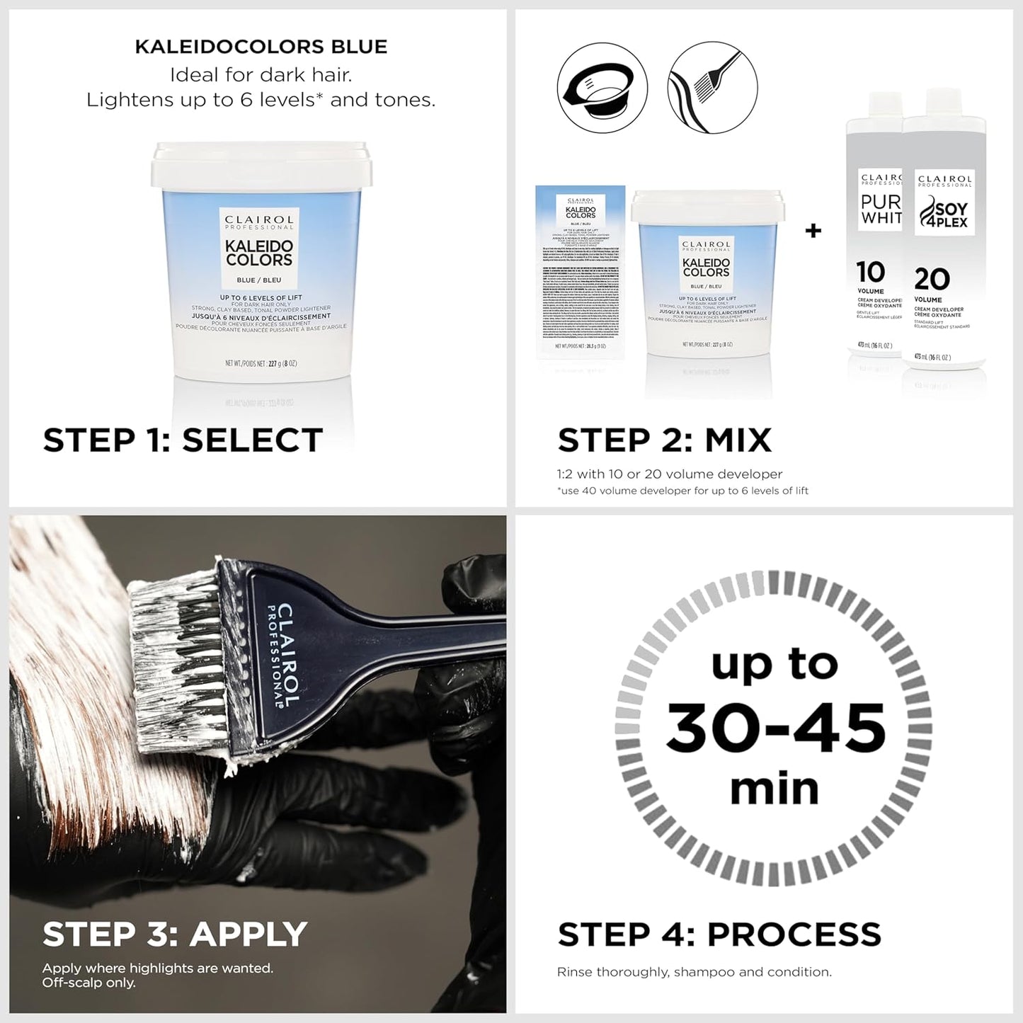 Clairol Professional Kaleidocolors Hair Lightener - Toning Highlights for Vibrant Color Results