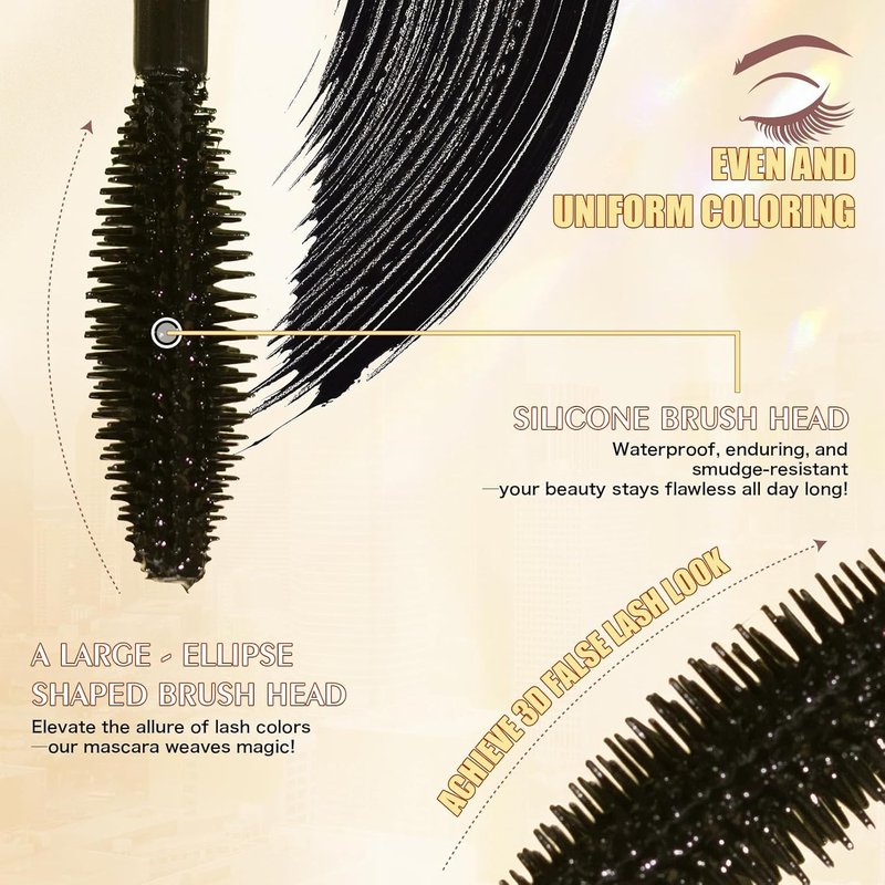 Black Tubing Mascara for Volume & Length - Waterproof, No Smudge Formula for Soft, Full Lashes