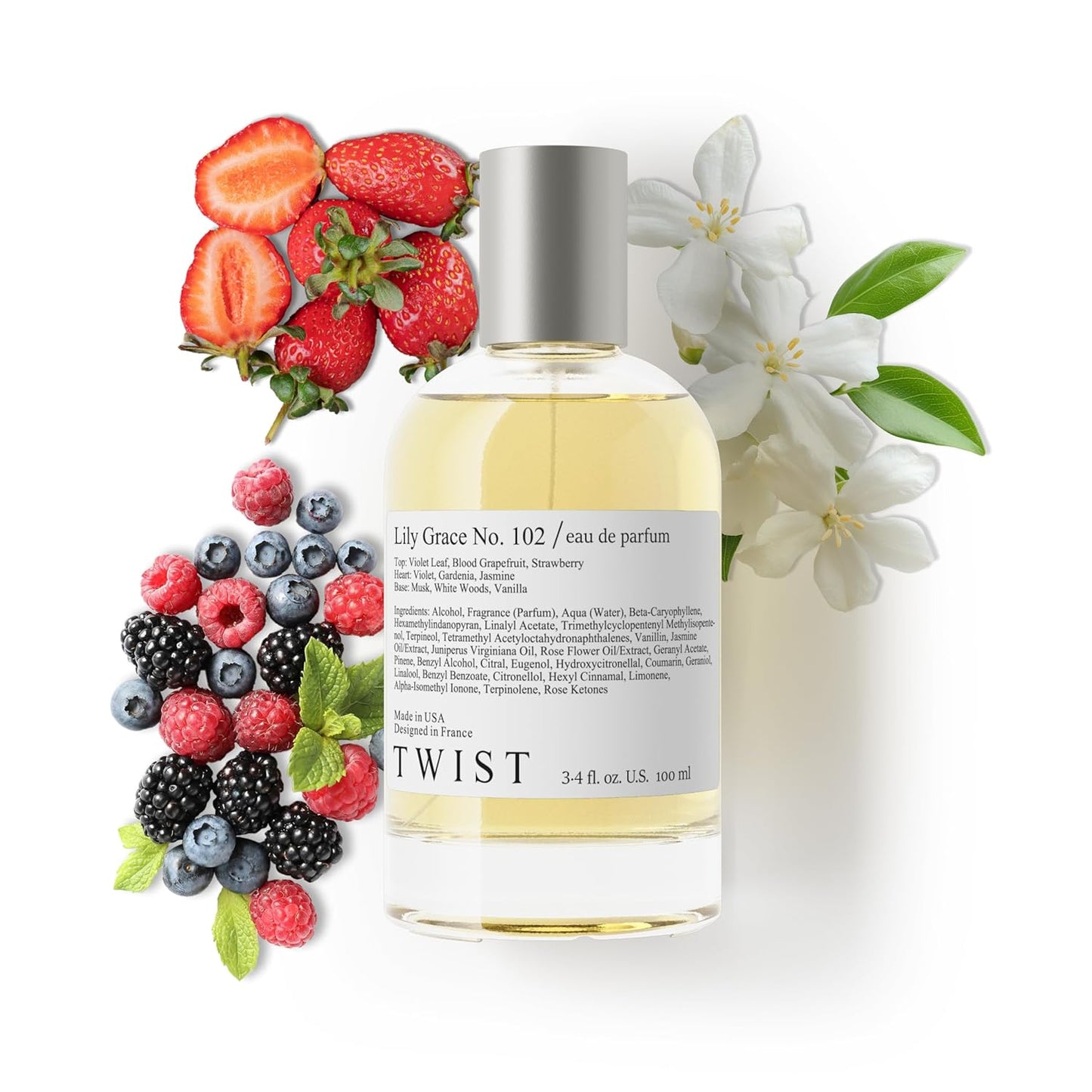 Eau De Parfum Inspired by Burberry Her - Long-Lasting Strawberry & Vanilla Fragrance Spray | 100 ml | Vegan & Clean Ingredients
