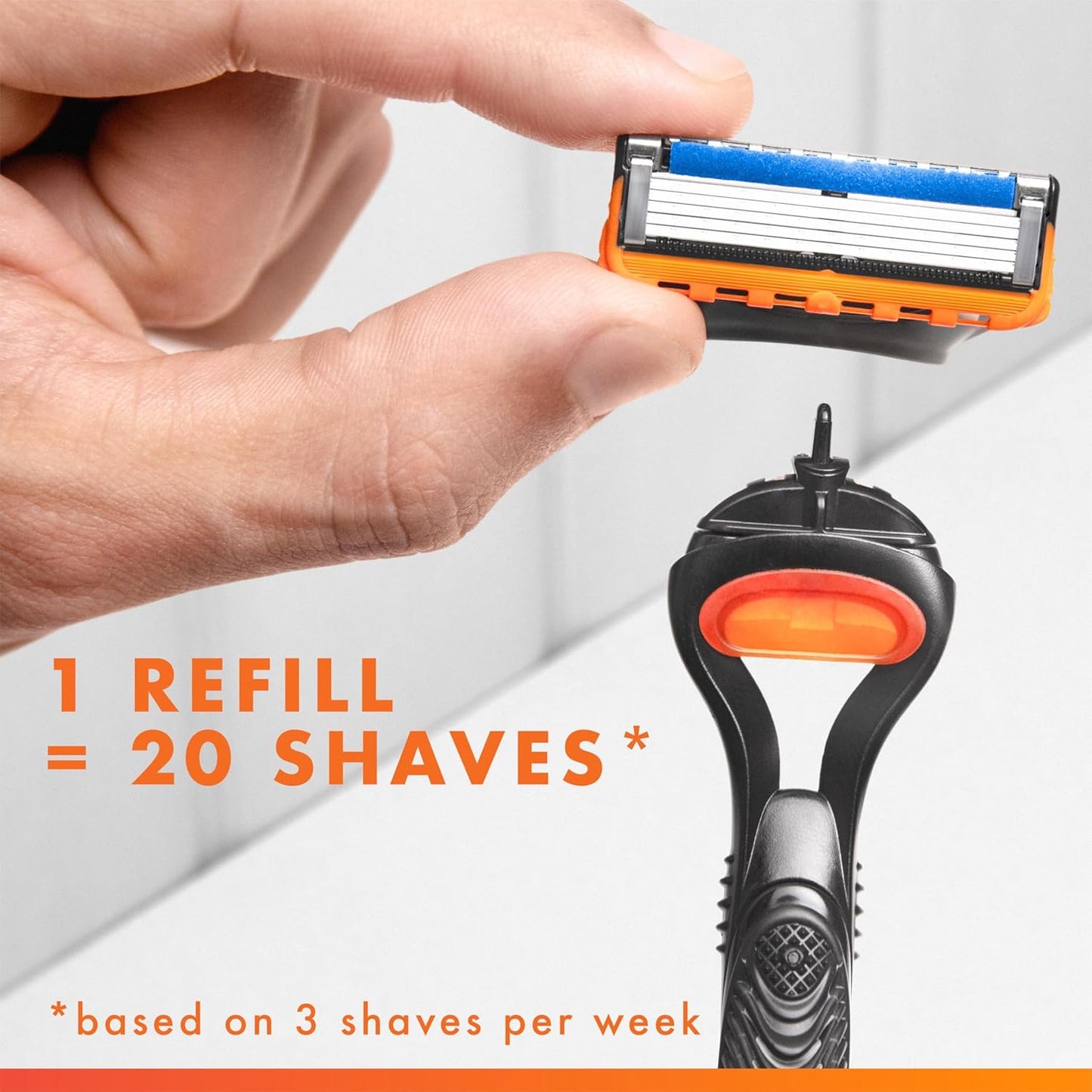 Gillette Fusion5 Men's Razors - 1 Razor & 4 Blade Refills | Lubrastrip for Comfort