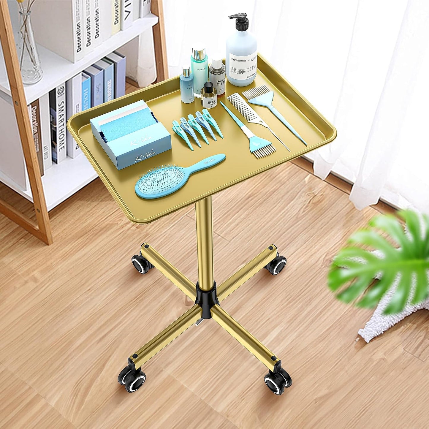 Salon Tray for Hair Stylists - Rolling Tattoo Tray Cart with Wheels | Mobile Trolley