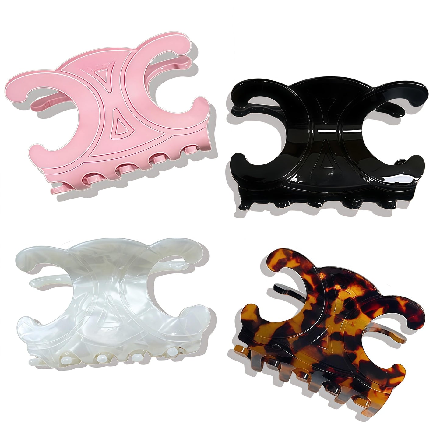 Butterfly Hair Claw Clips, 4 Pack, Medium Size (2.76 x 1.66 in)