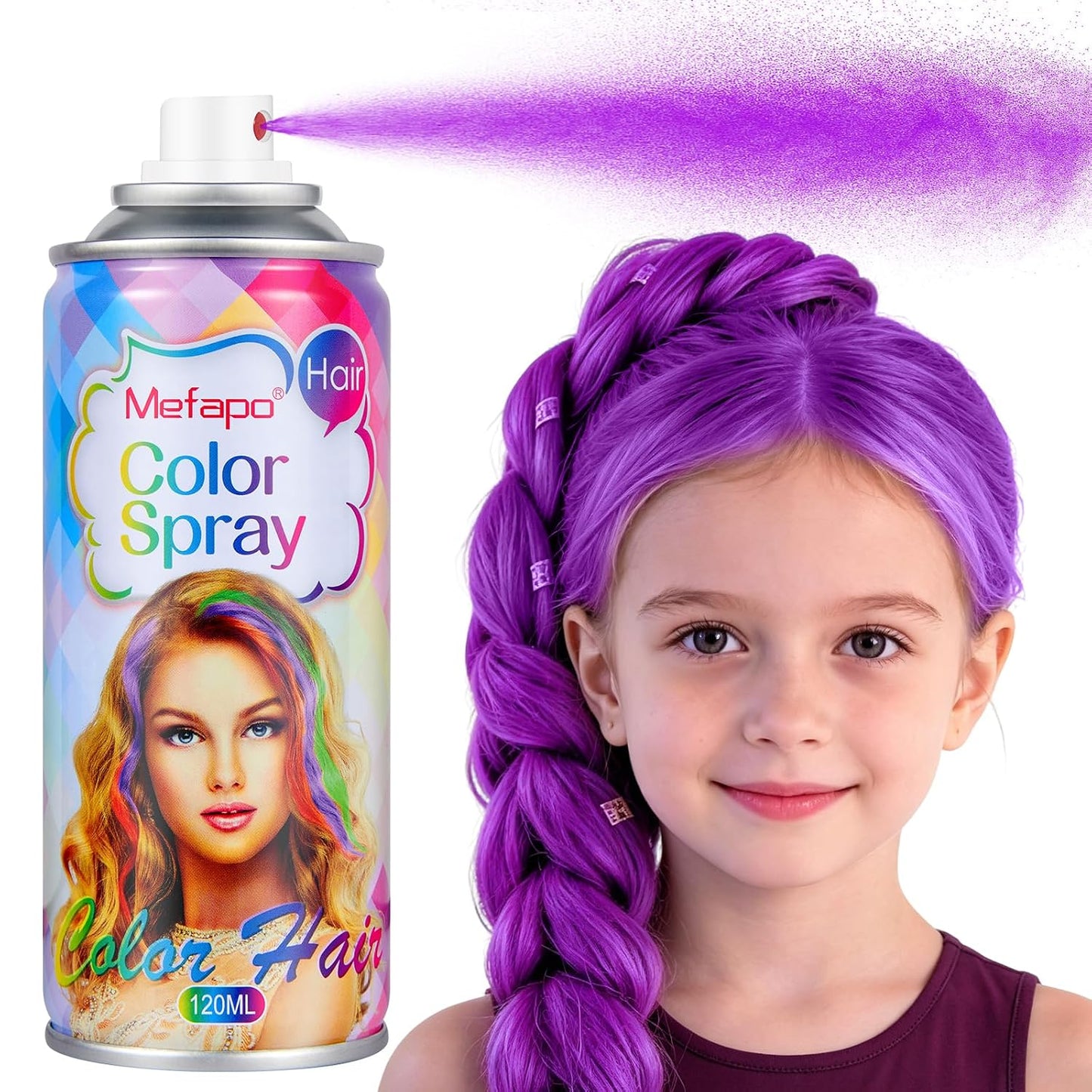 Temporary Blue Hair Spray - Washable Hair Color for Kids & Adults | 4.06 Oz for Cosplay & Parties