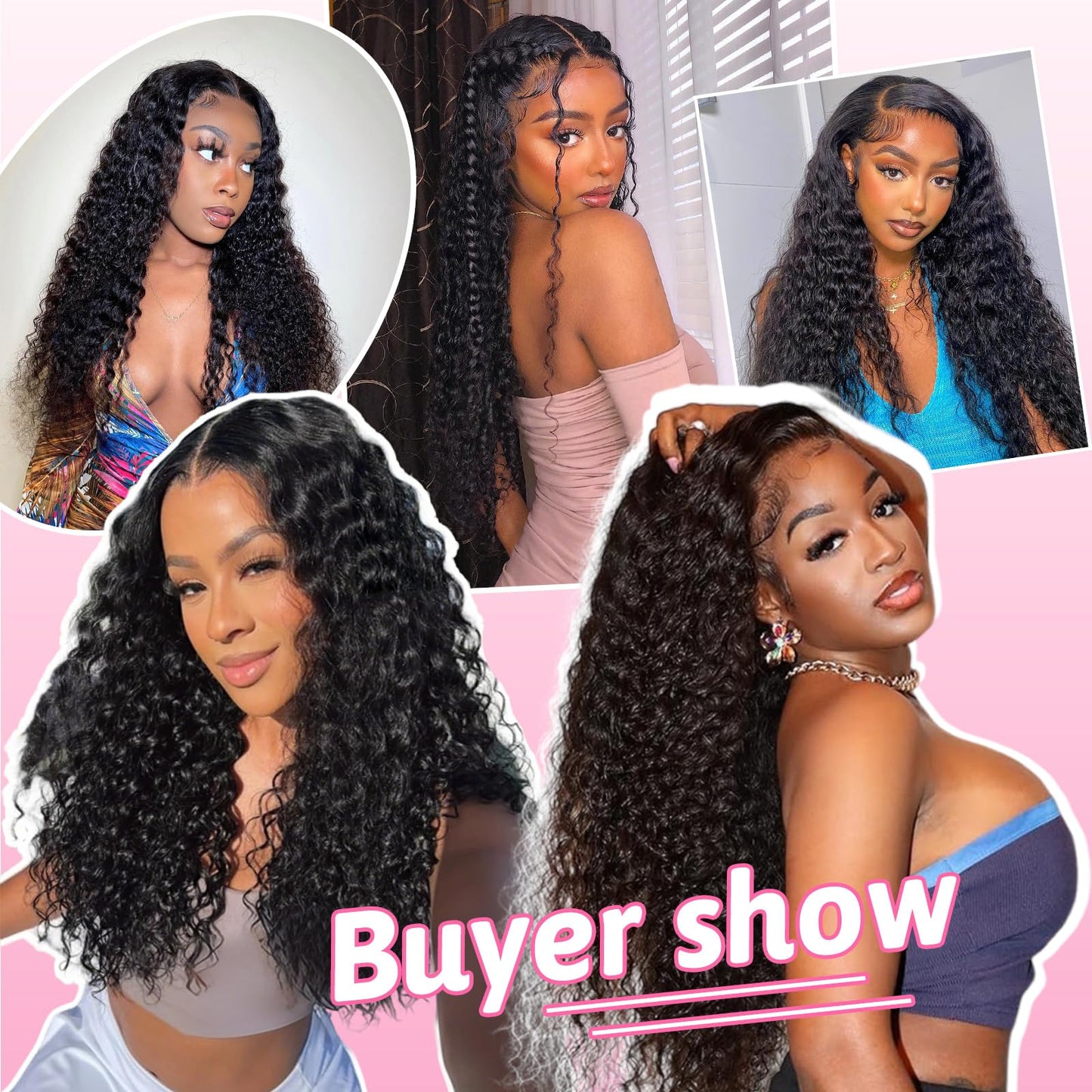 Human Hair Bundles Deep Wave 14 16 18 20 Inch Curly Bundle Human Hair 100% Unprocessed Brazilian Virgin Hair 4 Bundles for Women Wet and Wavy Hair Bundle Weave Extensions Natural Black
