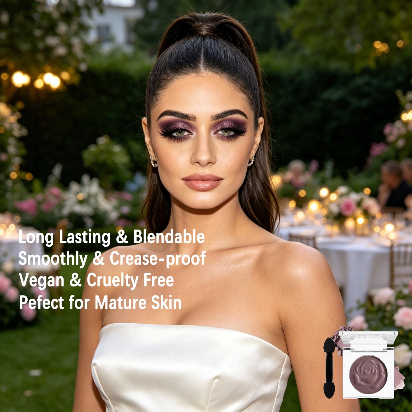 Purple Plum Matte Eyeshadow Single, Smokey Mauve Taupe Eye Shadow Palette for Green Eyes, Blendable Long Lasting Dark Lavender Eye Shadow for Older Women, Highly Pigmented Smooth sombras para ojos