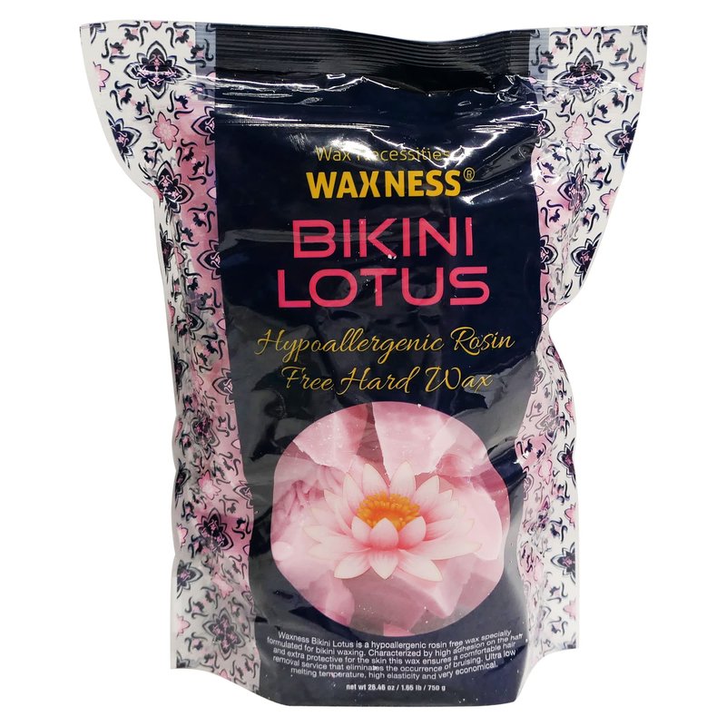 Waxness Bikini Lotus Stripless Waxing Kit with W-CUBE Digital Wax Heater, 1.65 lb (750 g) Hard Wax Beads – Rosin-Free Bikini Wax for Sensitive Areas, Professional Use – Made in Italy