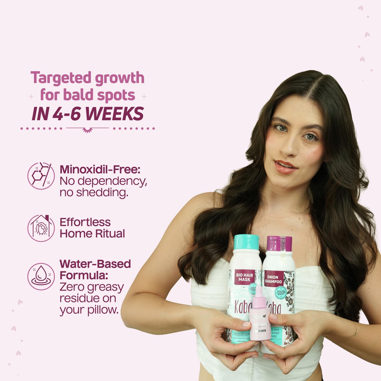 D'Luchi Hair Treatment Kit for Growth & Intense Care, Set of 3 - Complete Hair Care Set with Bag, Includes Red Onion Shampoo & Hair Tonic.