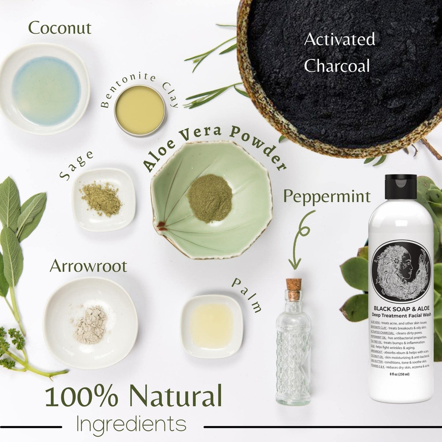 Natural Black Soap with Aloe | Helps With Bumps Dark Spot for Face Paraben Free | All Natural Ingredients Liquid Soap