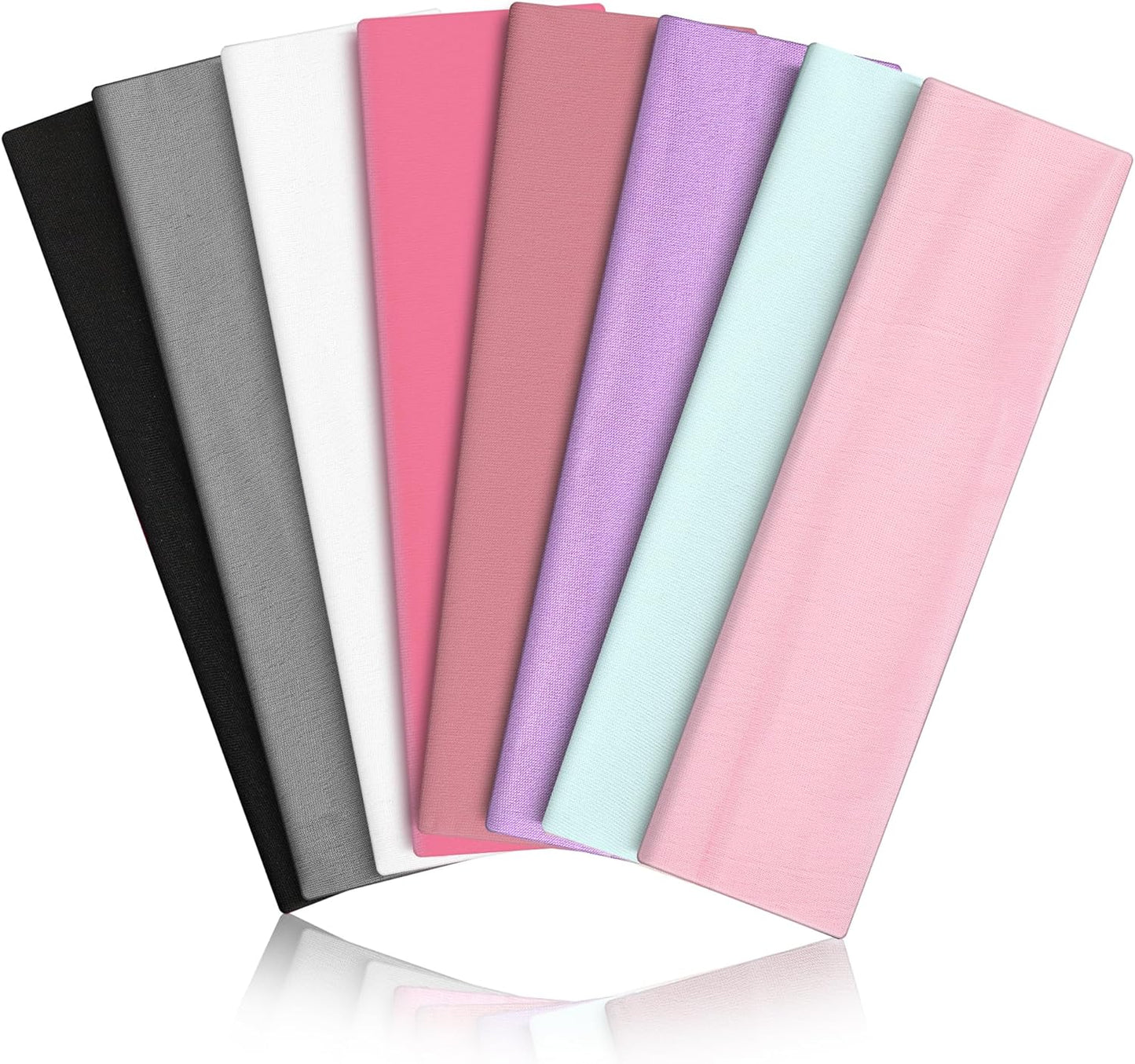 Non-Slip Sports Headbands - 8PCS Elastic Running Bands for Men & Women | Soft, Sweat-Absorbent Design
