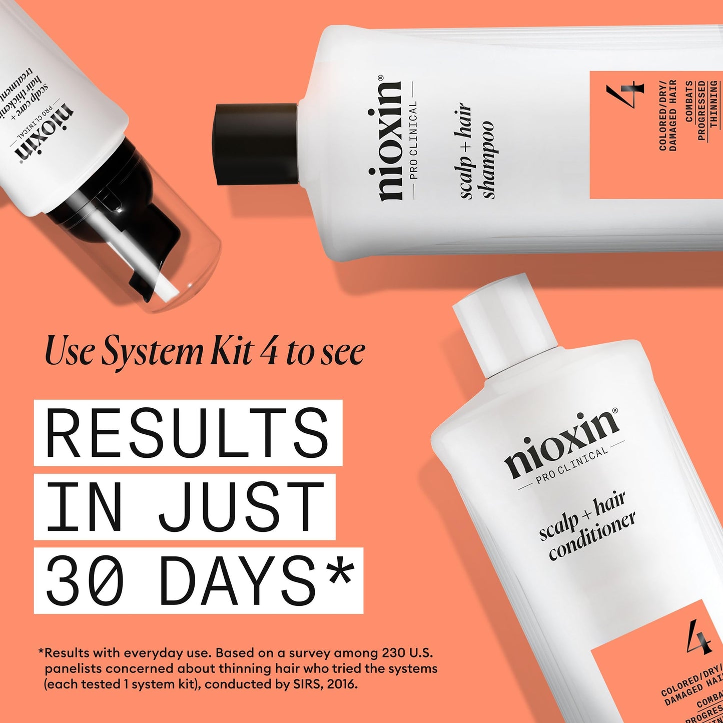 NIOXIN System 4 | Scalp Care | Thickening Shampoo | Colored Damaged Hair