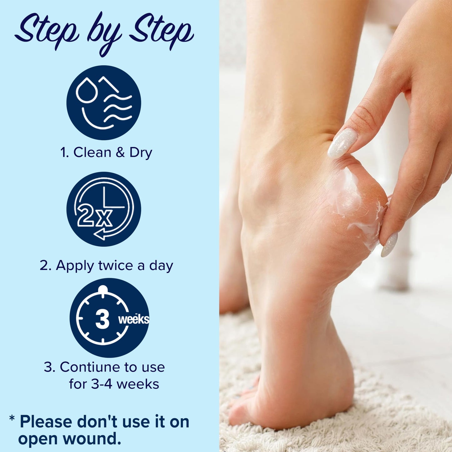 MEOLY 40% Urea Cream for Foot with 2% Salicylic Acid for Dry Cracked Skin Hand and Foot, Maximum Strength, 4 oz