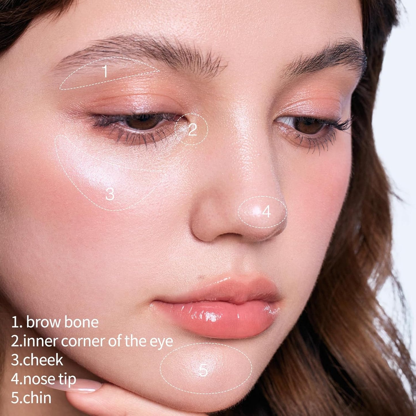 Shell's Jewel Highlighter Balm - Glitter Pearly Makeup for Natural Glow | Long-Lasting & Smooth Finish (Blue Tears)