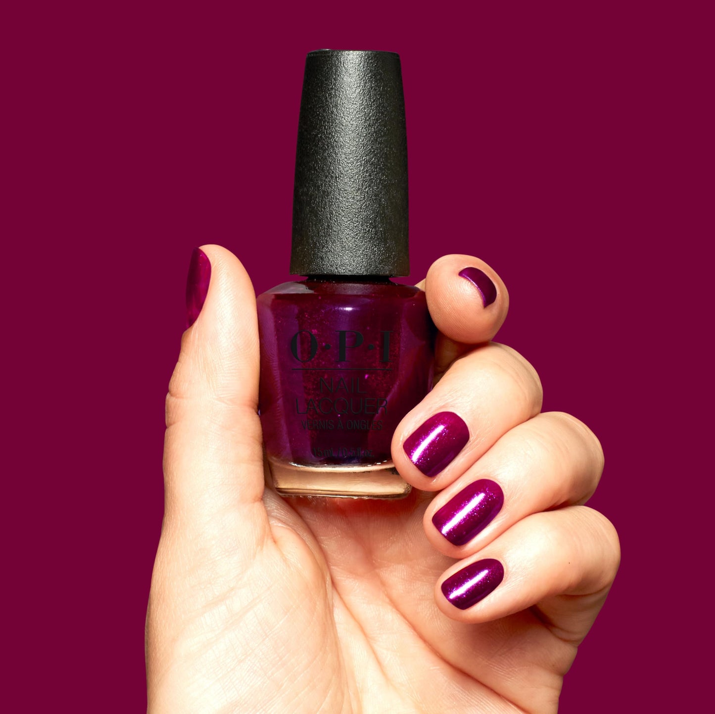 OPI Nail Lacquer Lincoln Park After Brunch | Opaque Dark Warm Maroon Crème Chip Resistant Nail Polish | The New OPIcons Collection | Spring 2026