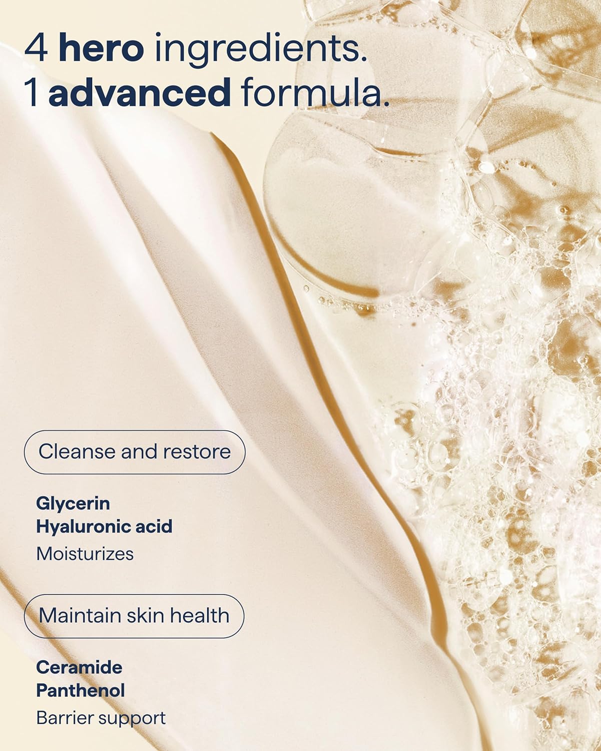 Hydrating Face Wash - Remedy Cream-to-Foam Cleanser with Ceramides, Hyaluronic Acid & Glycerin | Fragrance-Free, 5 fl. oz