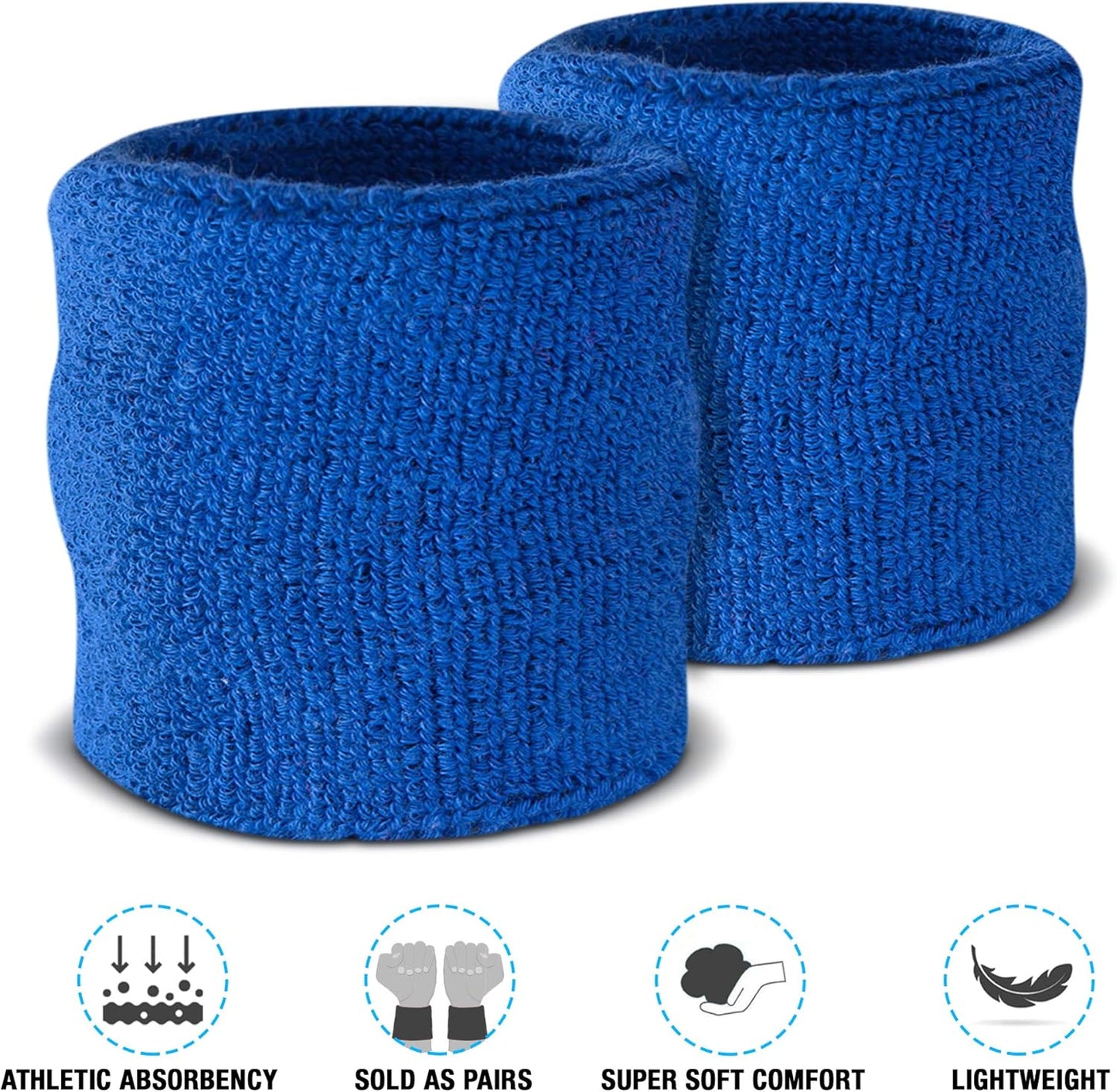 Suddora Sweatbands Set - Moisture-Wicking Athletic Bands | 2 Wristbands & 1 Headband for Gym, Yoga, Basketball, Tennis