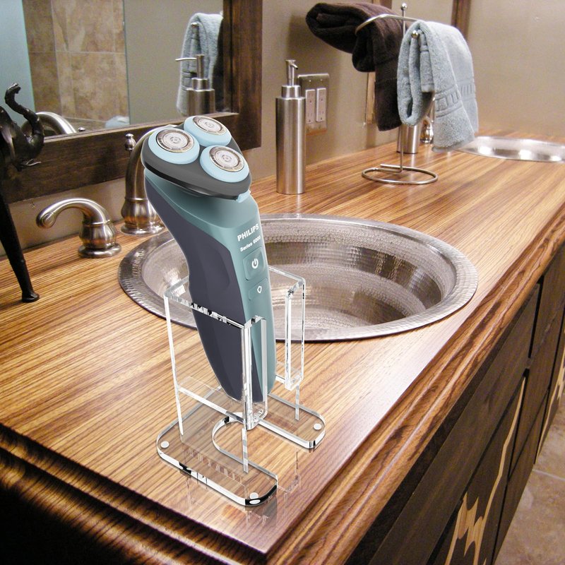 Beautyflier Electric Razor Stand for Philips Norelco Electric Shaver, Acrylic Base Holder for Men Storage Rack Bracket Home Bathroom Accessories, Universal Size