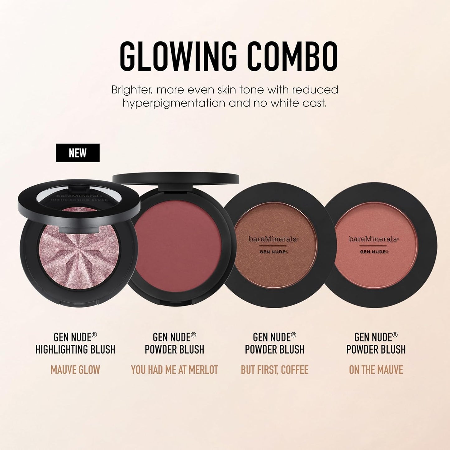 bareMinerals Gen Nude Powder Blush - Mineral-Based Pressed Blush for All Day Wear | Buildable Coverage, Matte Finish