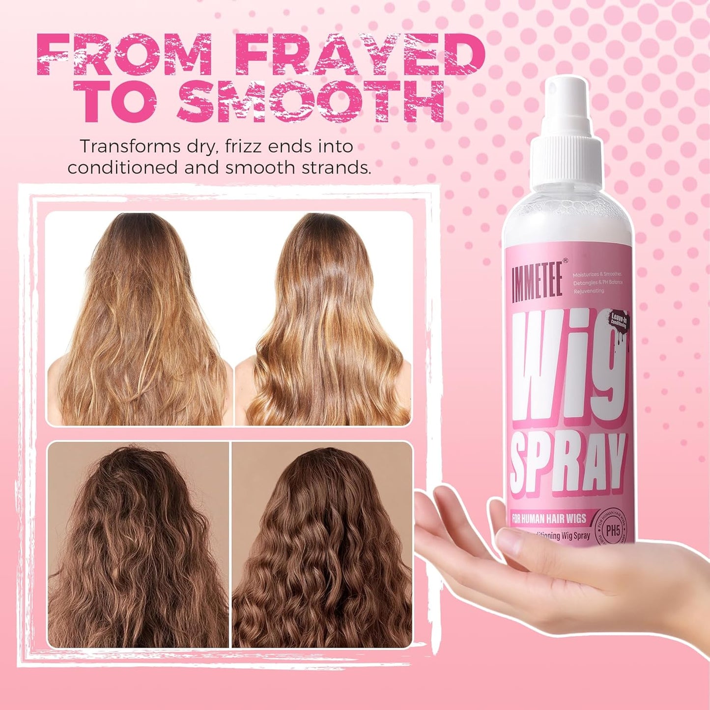 Synthetic Wig Leave-In Conditioner Spray - Detangler & Shine Enhancer | 8.4 Fl. Oz