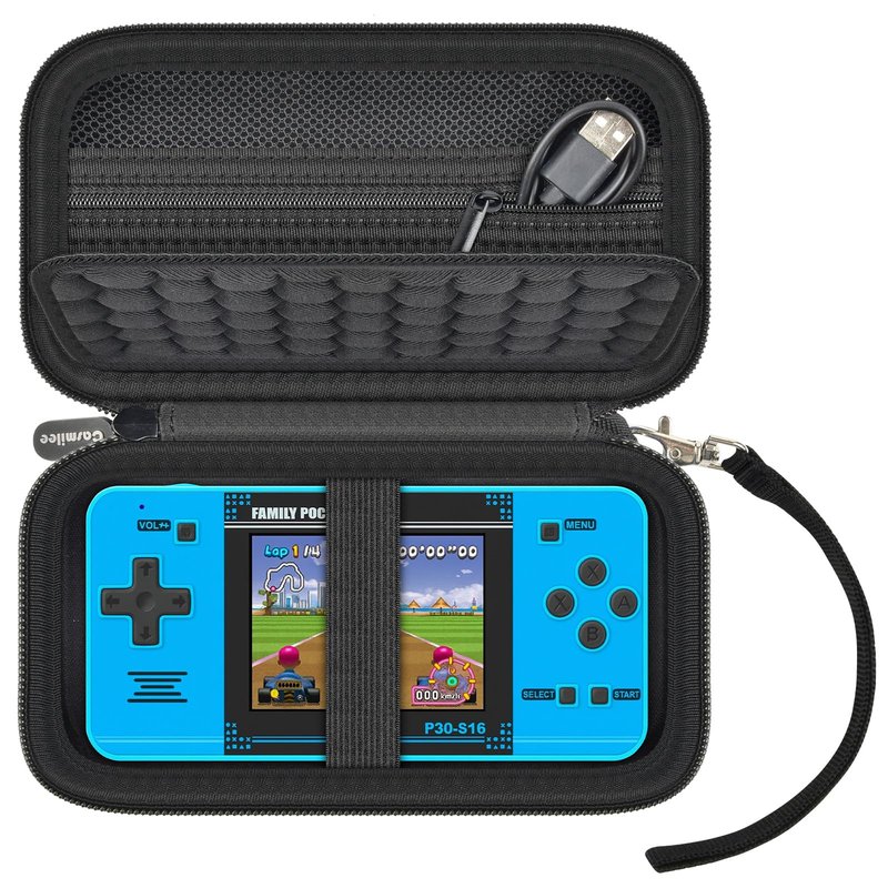 Case for WELLST·G Handheld Game for Kids Adults, Universal fit for TaddToy/ for Beijue 16-Bit Handheld Console - Retro Video Games Travel Storage Cover Bag, Portable Electronic Organizer Holder, Black