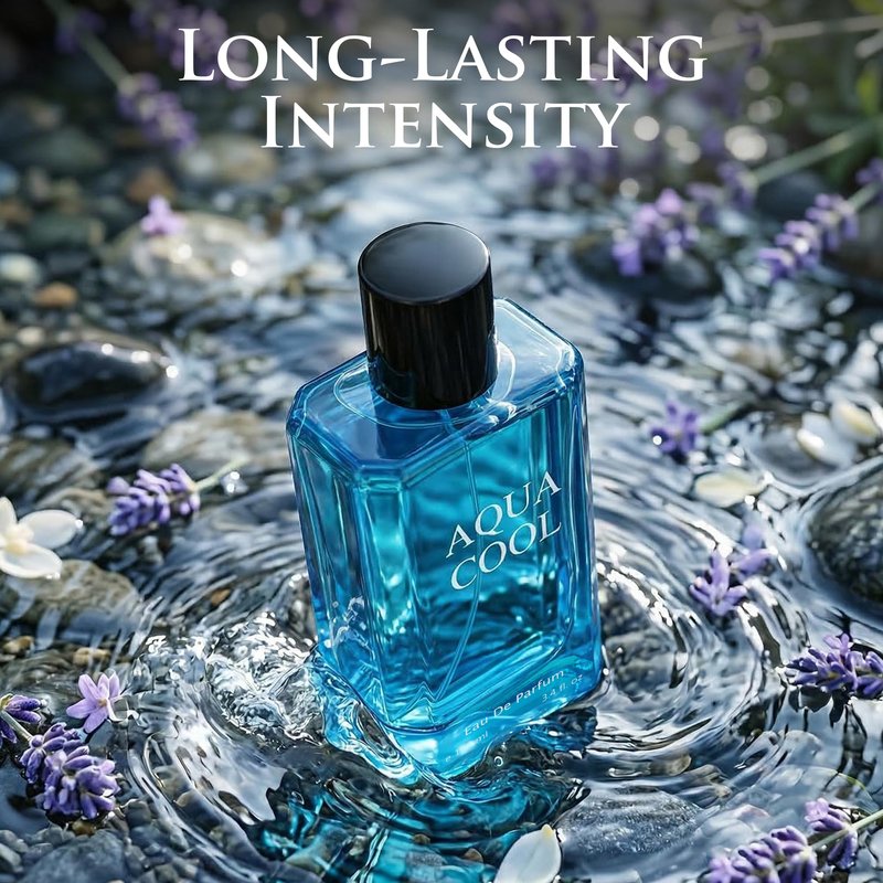 URBAN COLLECTION Aqua Cool Cologne for Men, Fresh Aquatic Ocean Scent Eau de Toilette, Long Lasting Fragrance with Mint Lavender Sandalwood, Body Spray 3.4 oz / 100ml