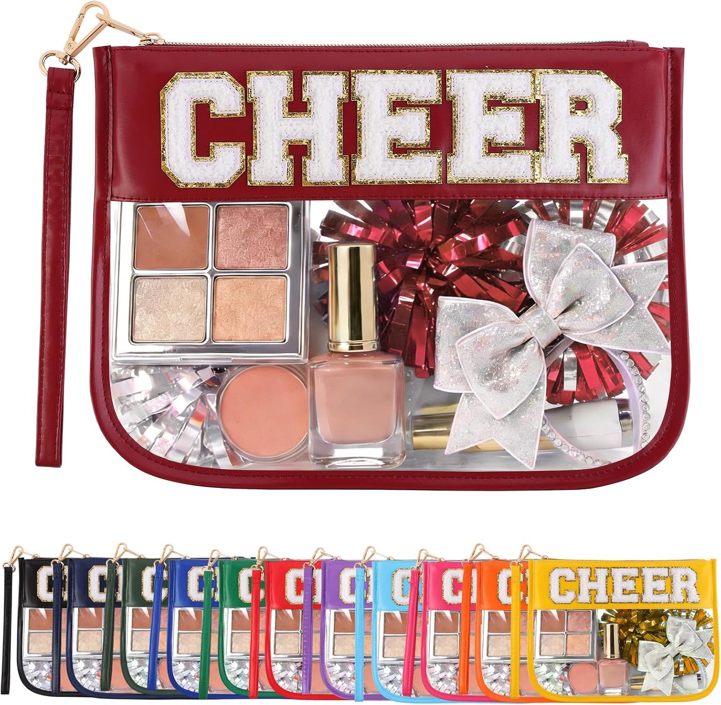 Dance Bag | Chenille Letter Clear Cosmetic Bag for Dancers - Essential Makeup Organizer for Girls & Women