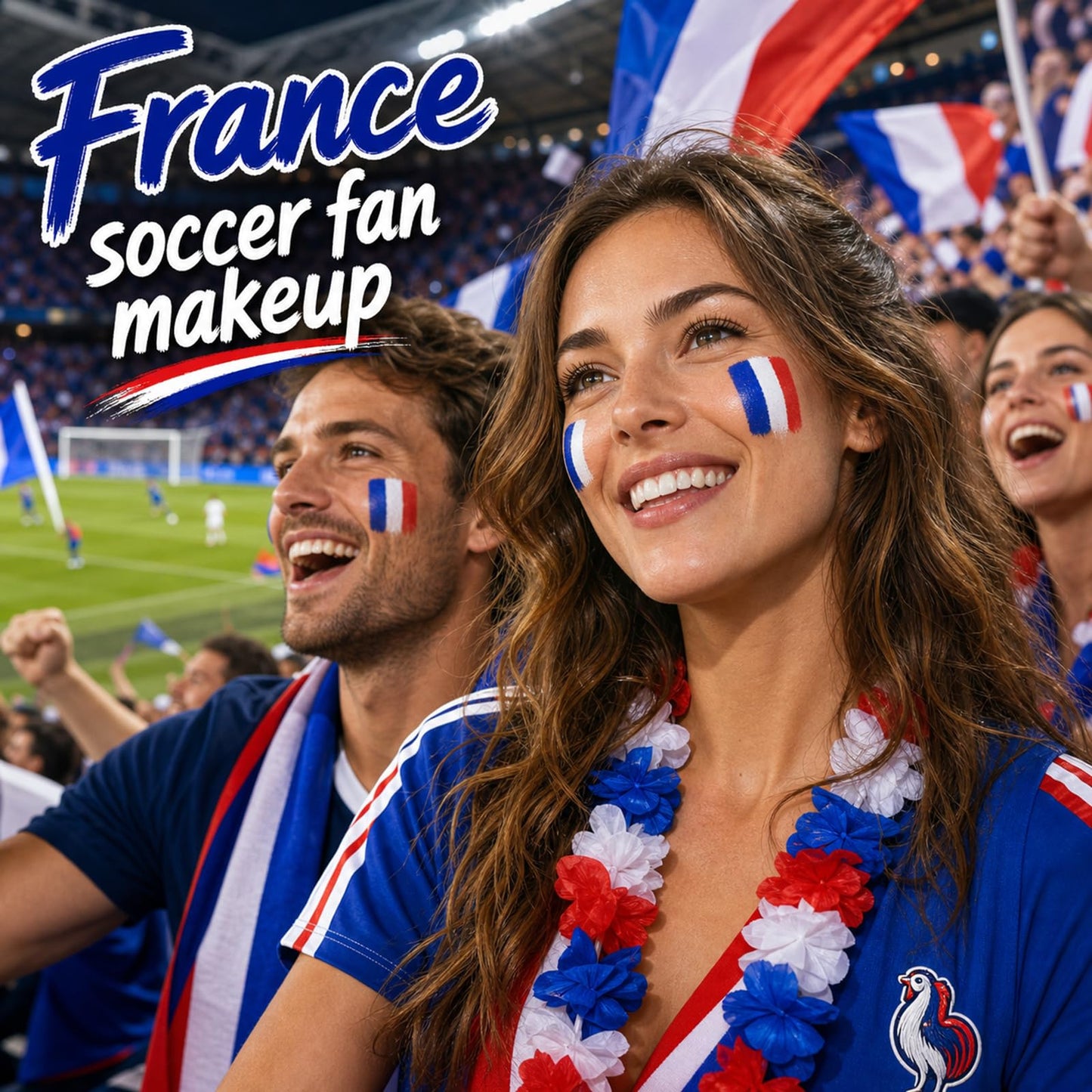 Red White and Blue Eye Black 2Pcs,4th of July USA Flag Face Paint America Independence Day,Baseball Eye Black,Netherlands Croatia France Soccer Fans Makeup for Game Day