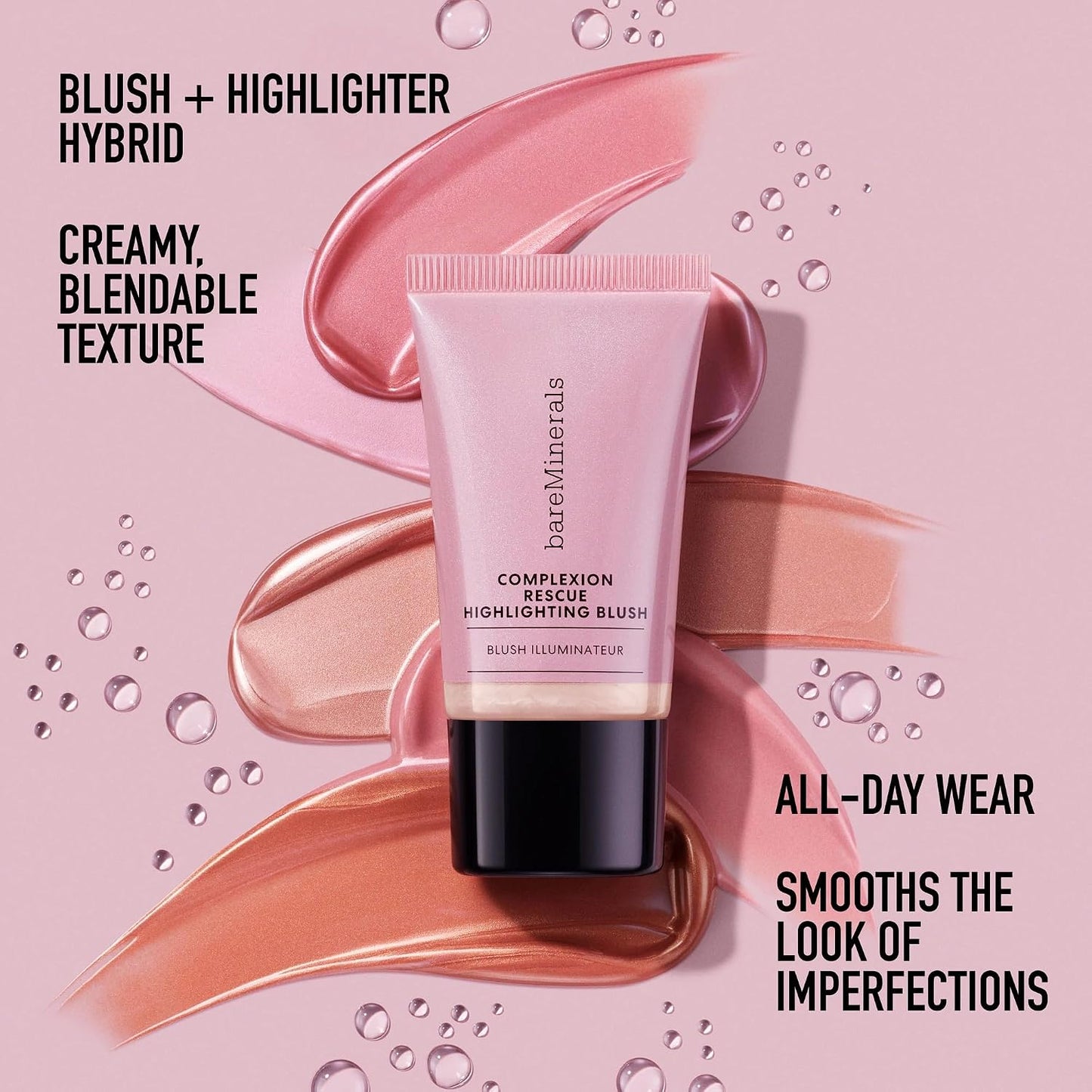 bareMinerals Complexion Rescue Liquid Blush & Highlighter - Buildable Gel-Cream Formula for All-Day Wear | Multi-Tasking Makeup