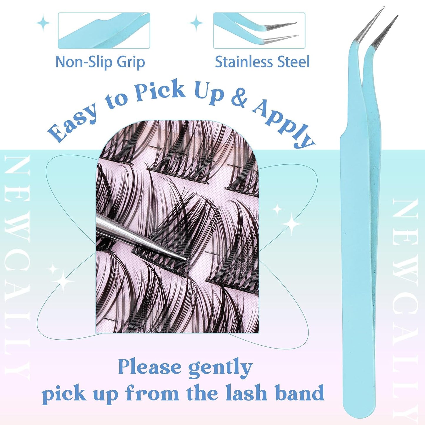 Lash Clusters Kit - Wispy Natural C-Curly Eyelash Extensions | DIY Volume Lashes 10-16MM