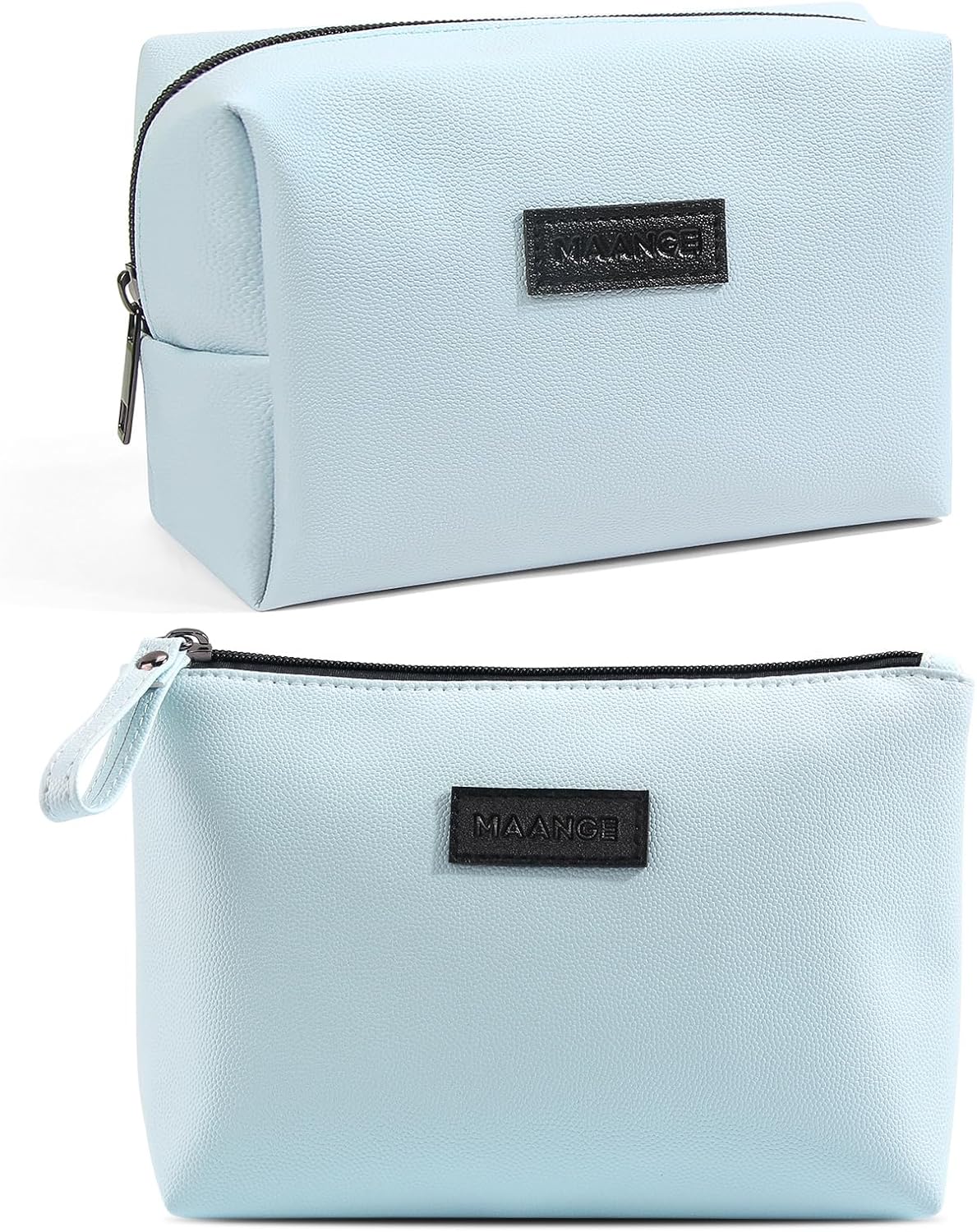 Cosmetic Bags for Women - Small PU Leather Makeup Pouch | Travel-Friendly Zippered Design